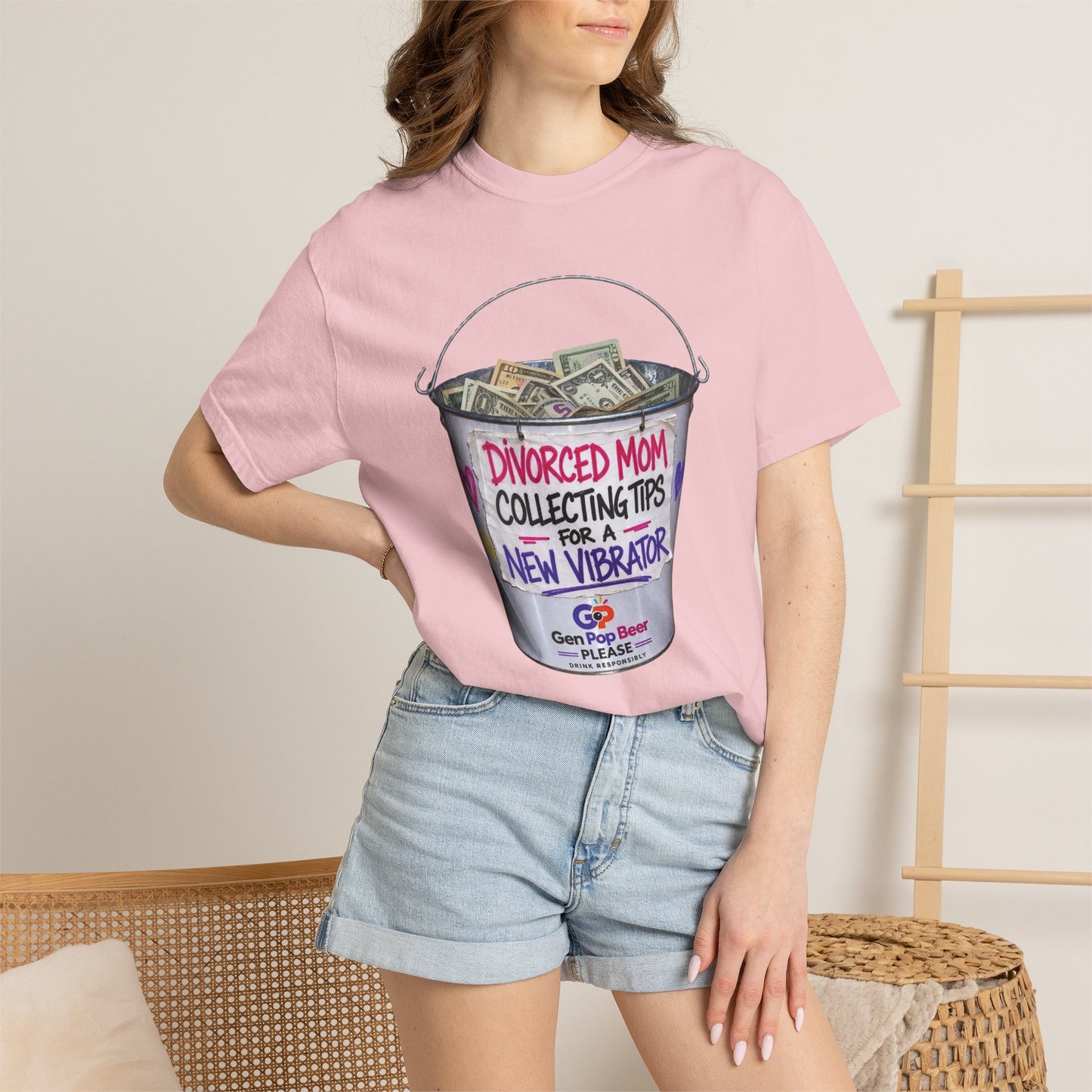 Divorced Mom Collecting Tips for a New One Funny Garment-Dyed Tee — Gag Gift for Her