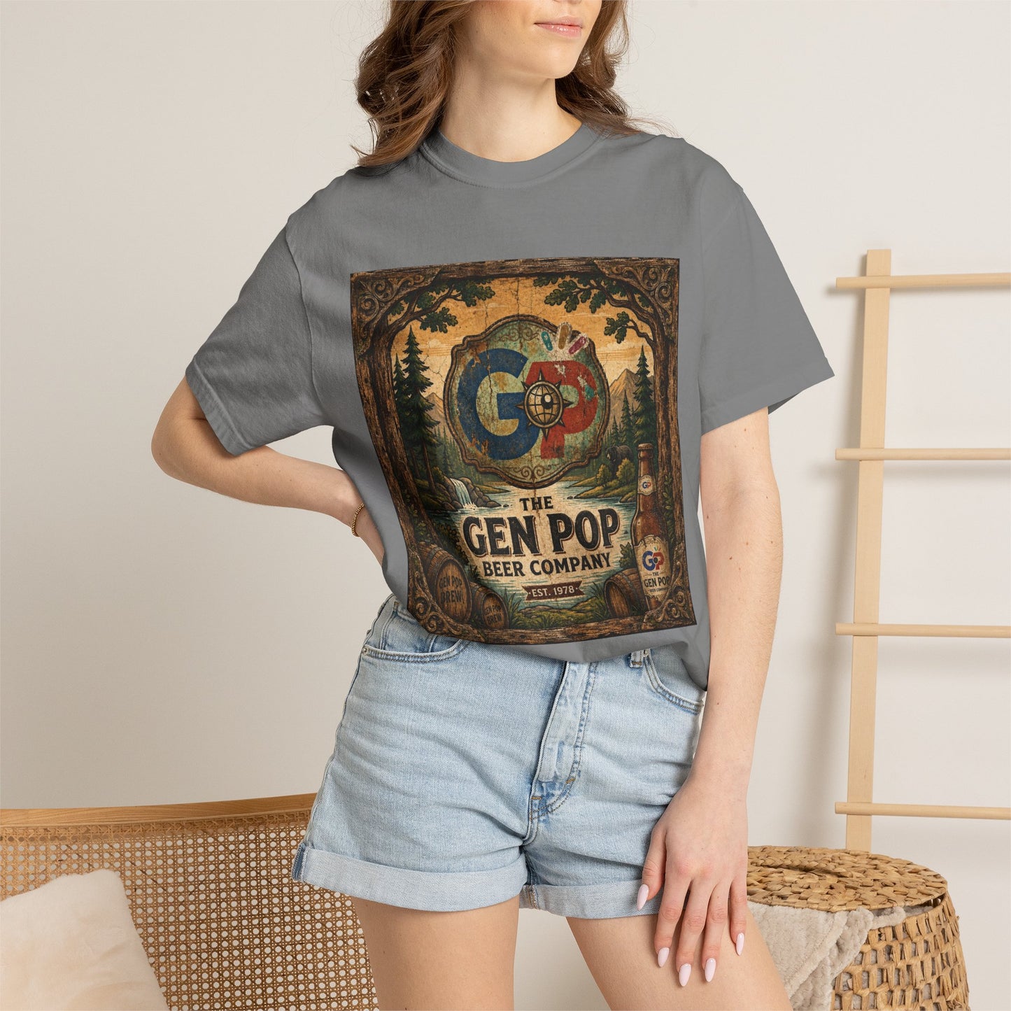 Gen Pop Beer Company Unisex Garment-Dyed T-shirt