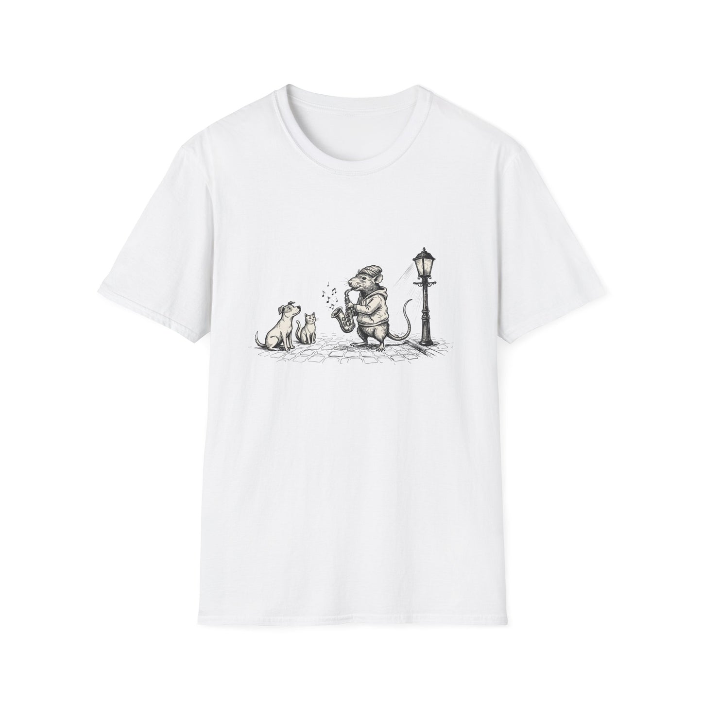 Musical rat Unisex Softstyle T-Shirt