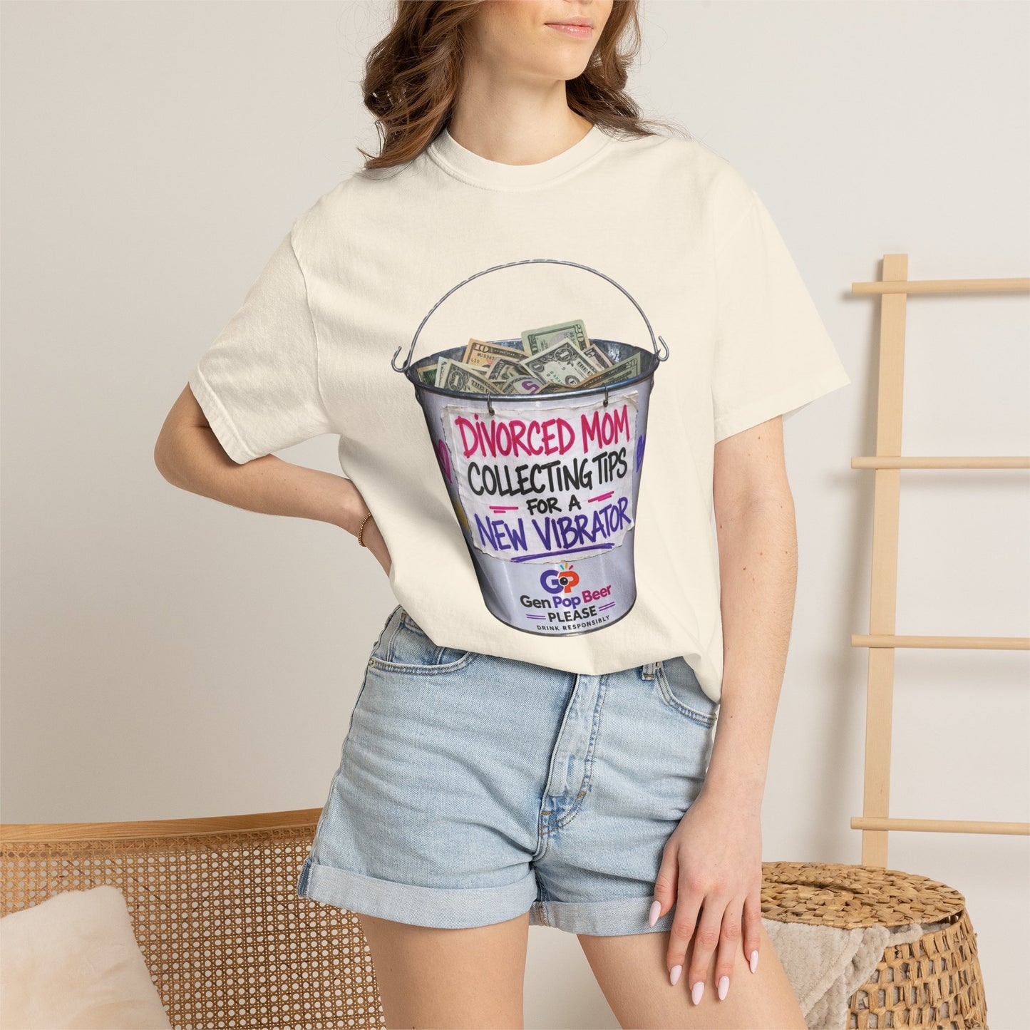 Divorced Mom Collecting Tips for a New One Funny Garment-Dyed Tee — Gag Gift for Her