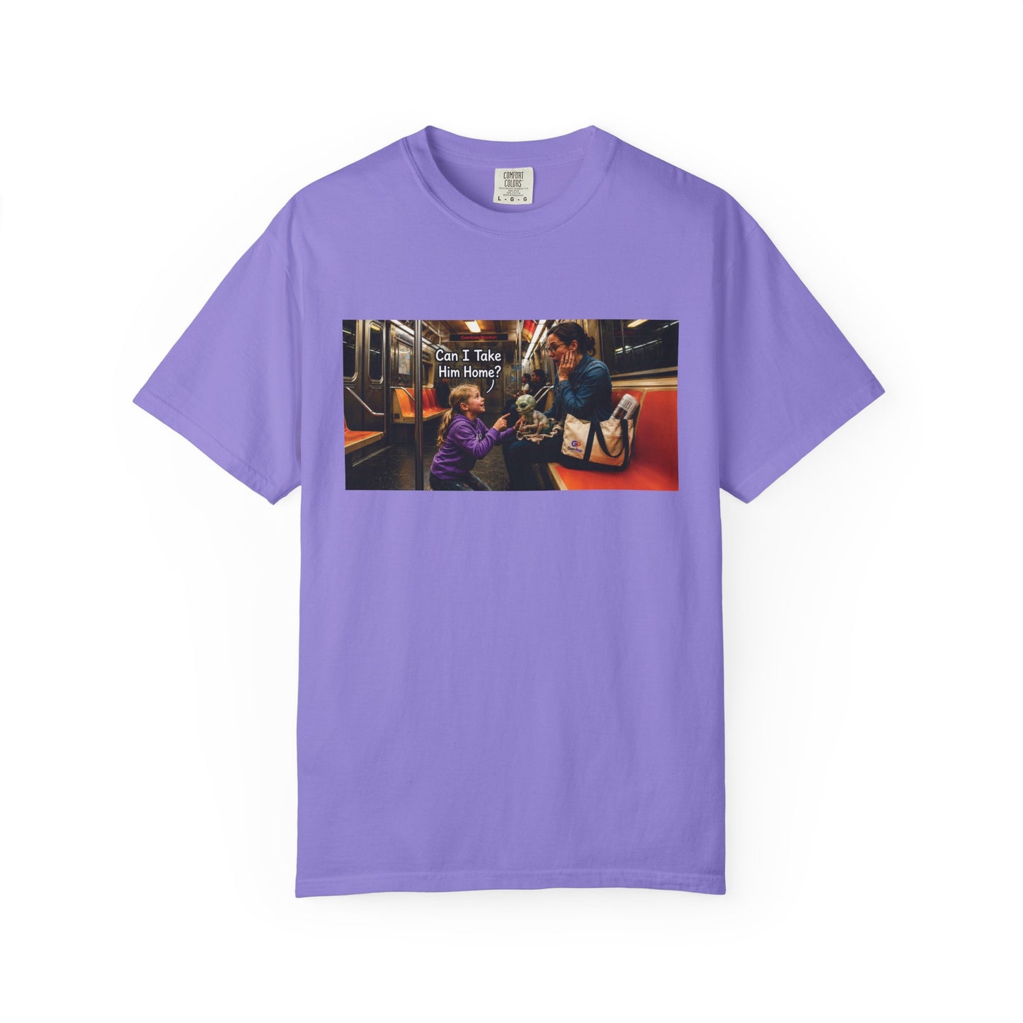 Can I Take Him Home? Funny Garment-Dyed T-Shirt — Cute Gift for Him or Her