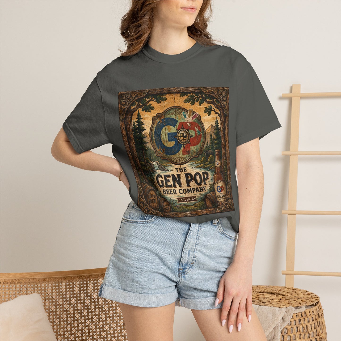 Gen Pop Beer Company Unisex Garment-Dyed T-shirt