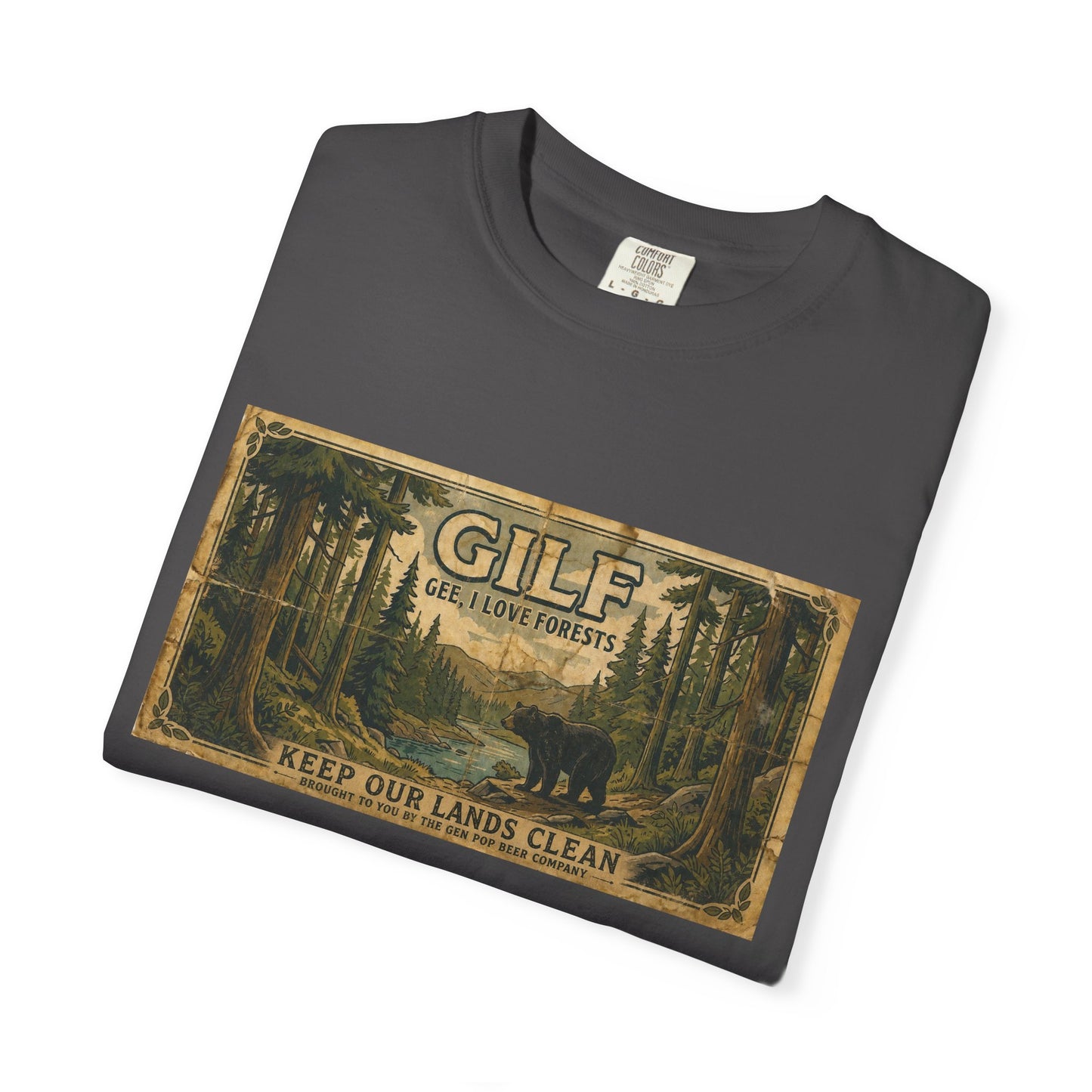 GILF Bear Funny Adult Humor Garment-Dyed Tee — Gag Gift for Him or Her