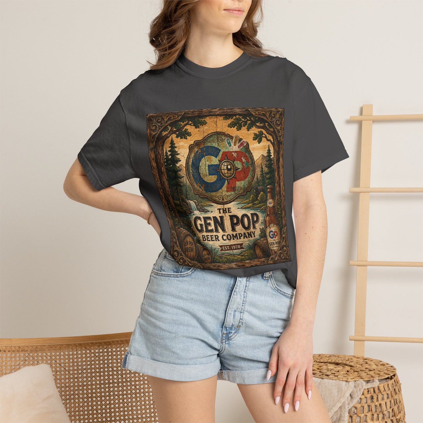 Gen Pop Beer Company Unisex Garment-Dyed T-shirt
