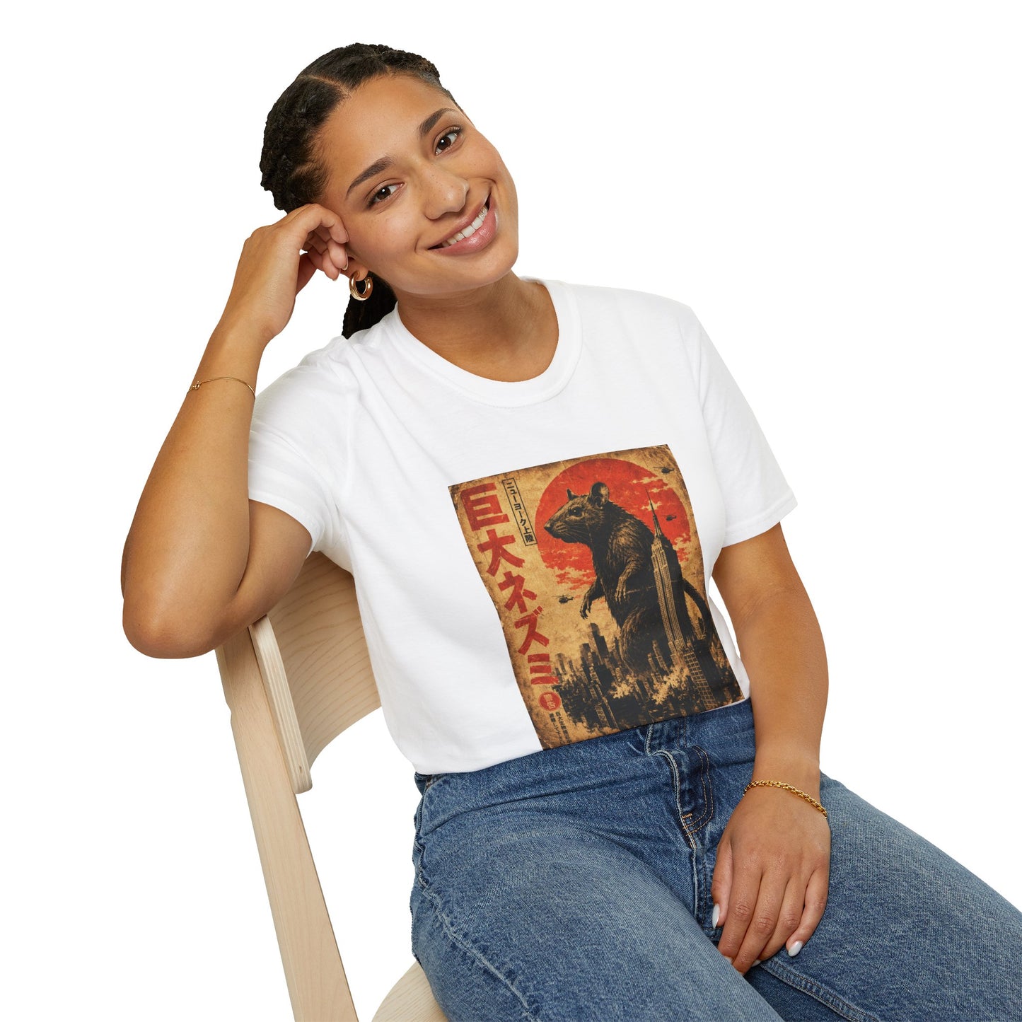 Ratzilla NYC Graphic Softstyle Tee — Funny Gift for New Yorkers, Kaiju Fans & Tourists