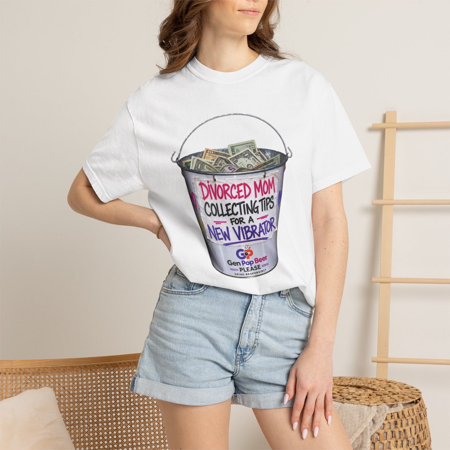 Divorced Mom Collecting Tips for a New One Funny Garment-Dyed Tee — Gag Gift for Her