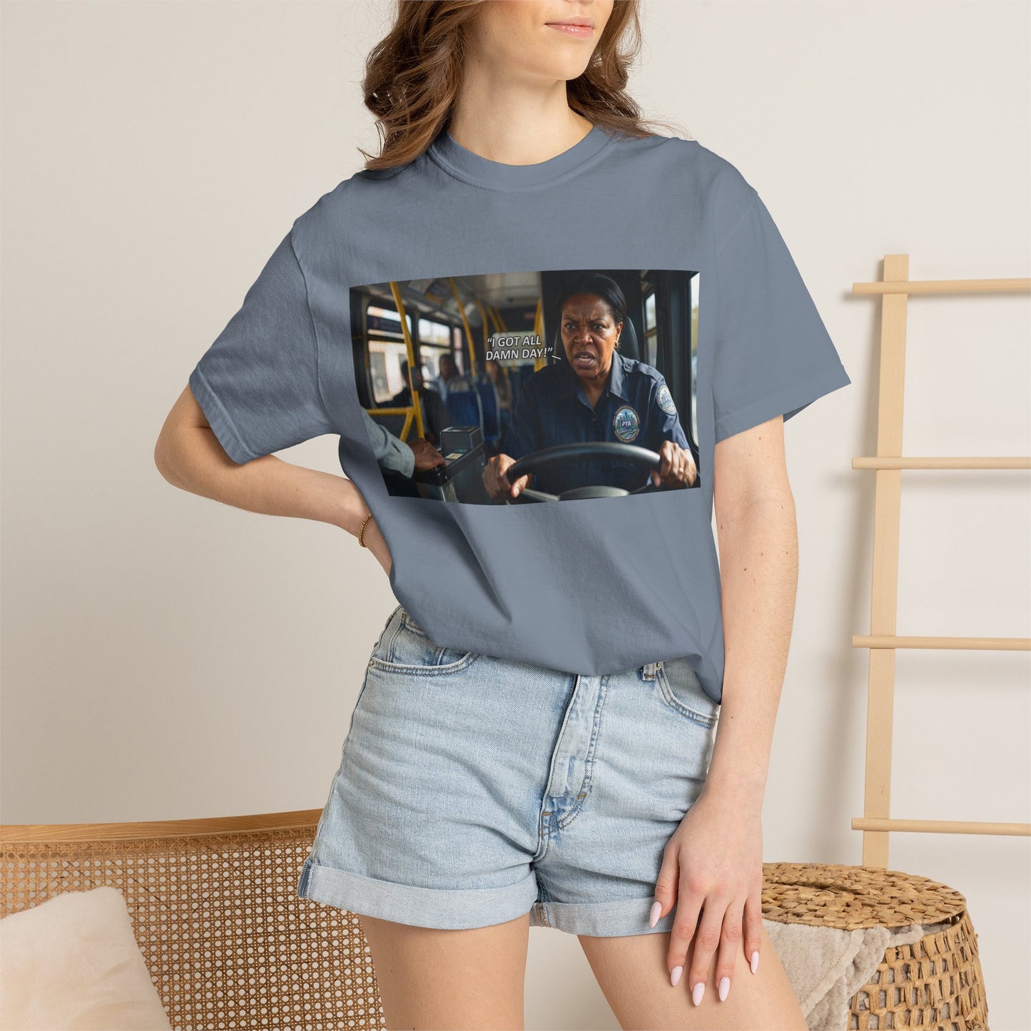 Having a Bad Day Funny Mood Garment-Dyed T-Shirt — Relatable Gift Idea