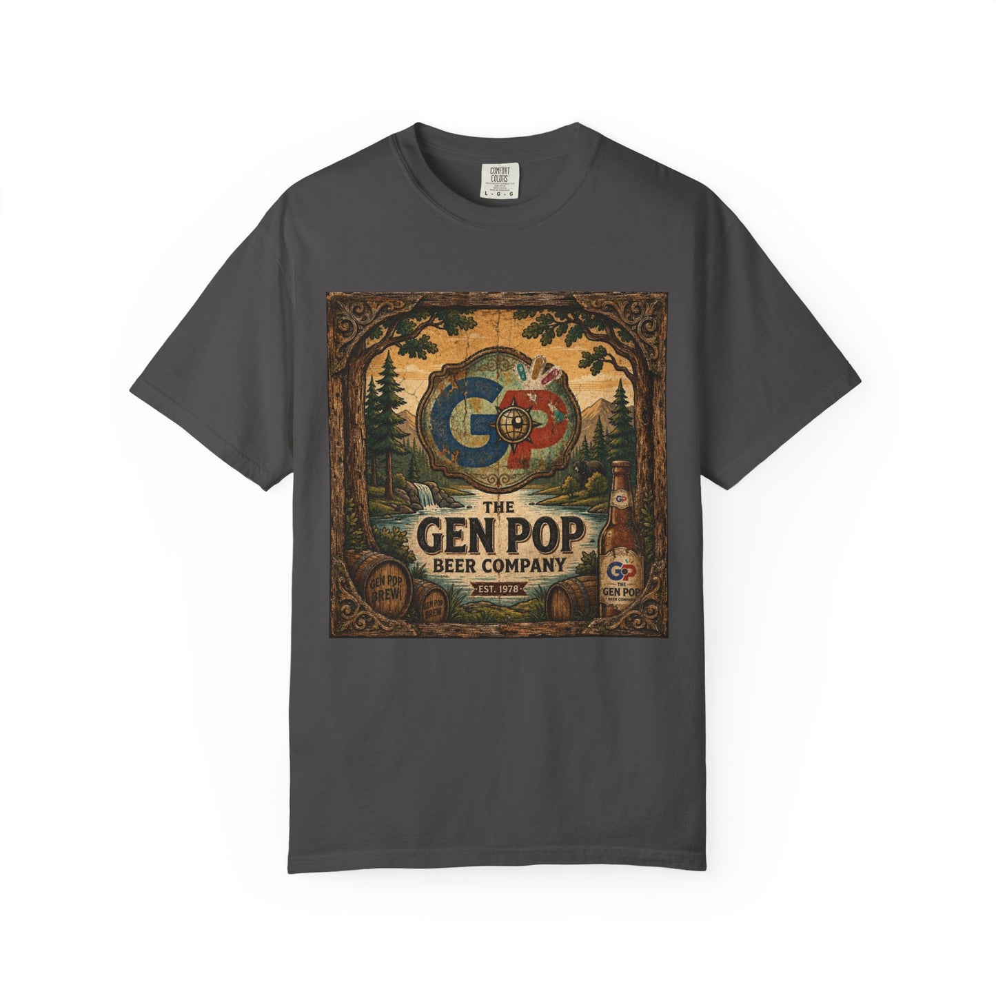 Gen Pop Beer Company Unisex Garment-Dyed T-shirt