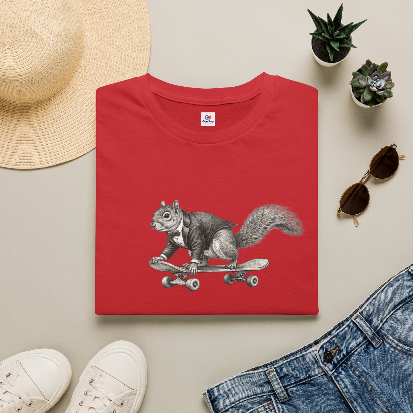 Fancy Skater Boy Graphic Softstyle Tee — Unique Gift for Him or Her
