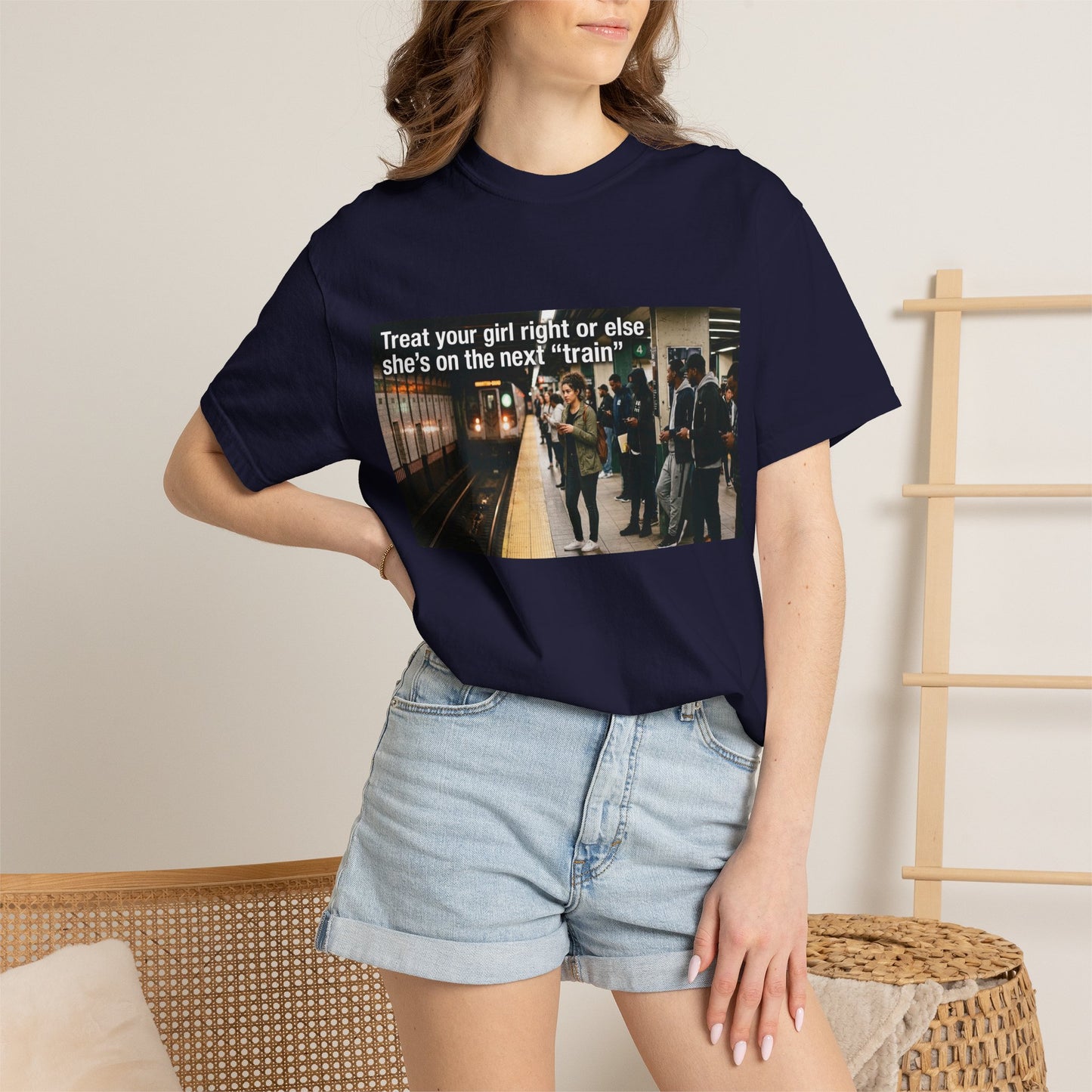Treat your girl right or else Unisex Garment-Dyed T-shirt