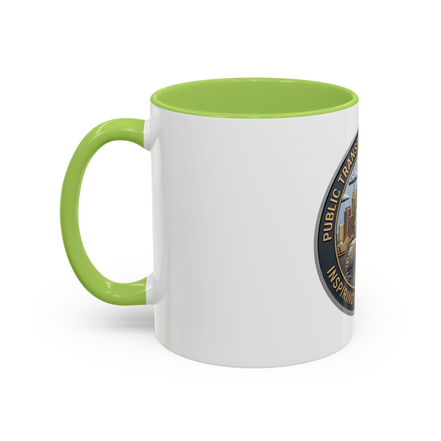 PTA Logo Accent Coffee Mug — Fun Gift for Transit Buffs