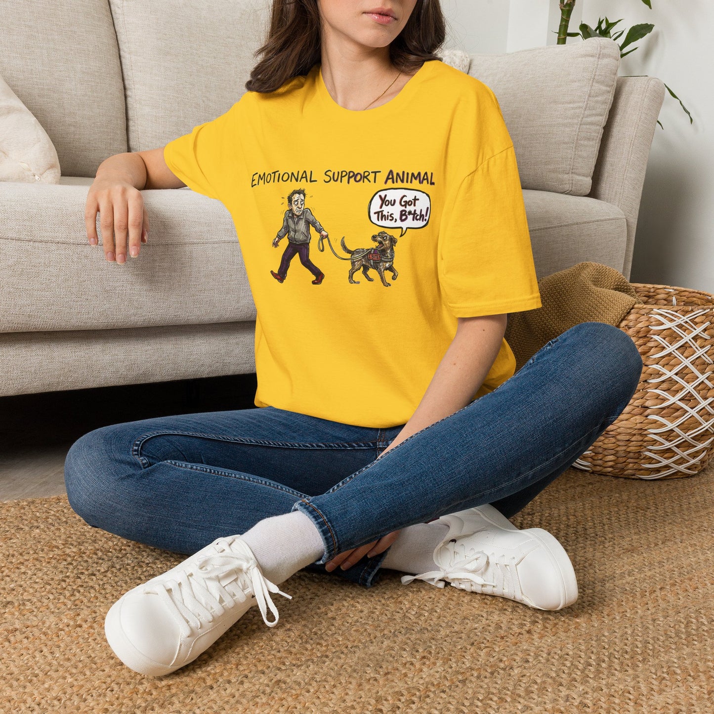Emotional support animal Unisex Softstyle T-Shirt