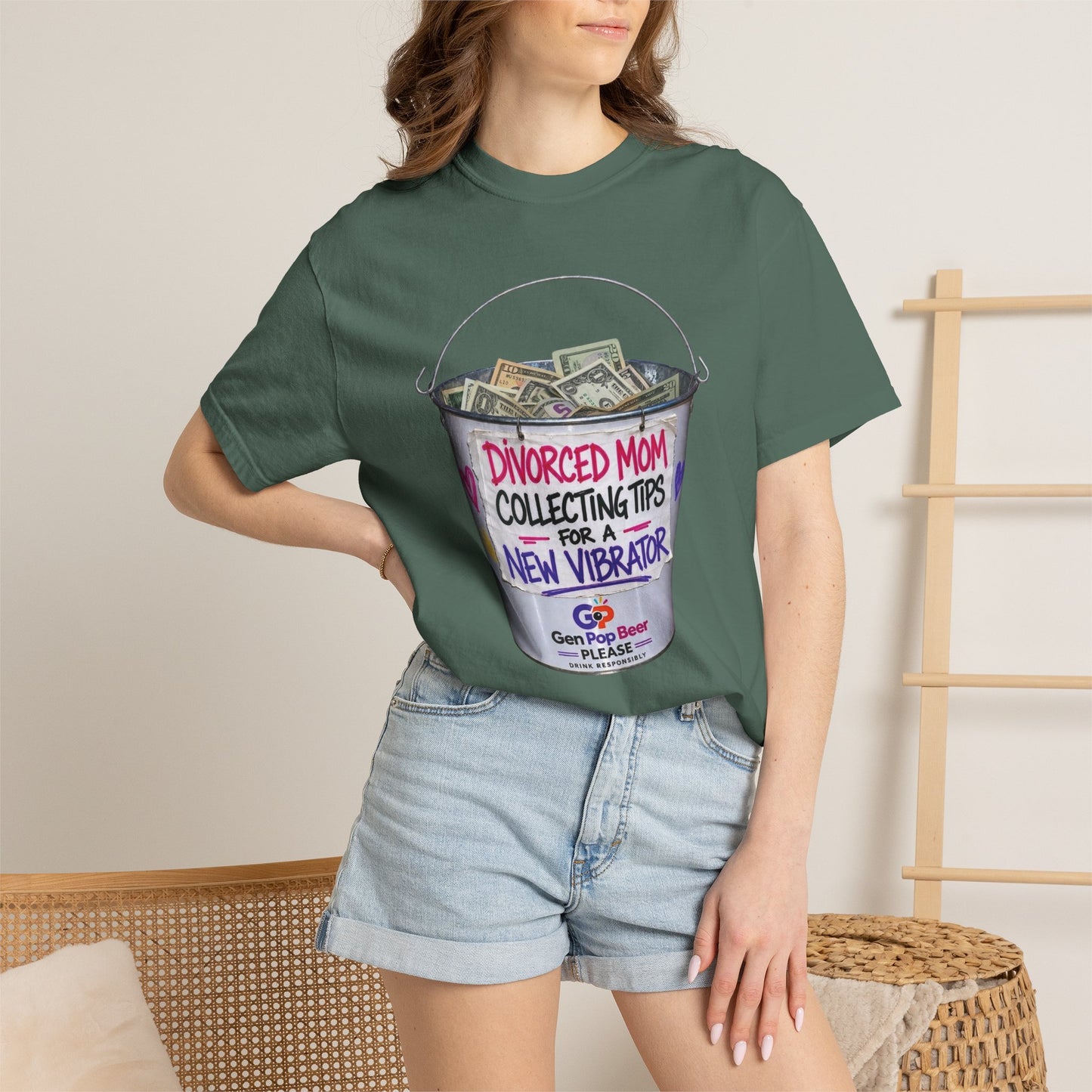 Divorced Mom Collecting Tips for a New One Funny Garment-Dyed Tee — Gag Gift for Her
