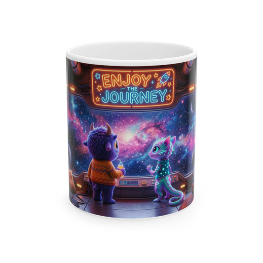 Enjoy the Journey Motivational Ceramic Mug — Unique Gift for Him or Her