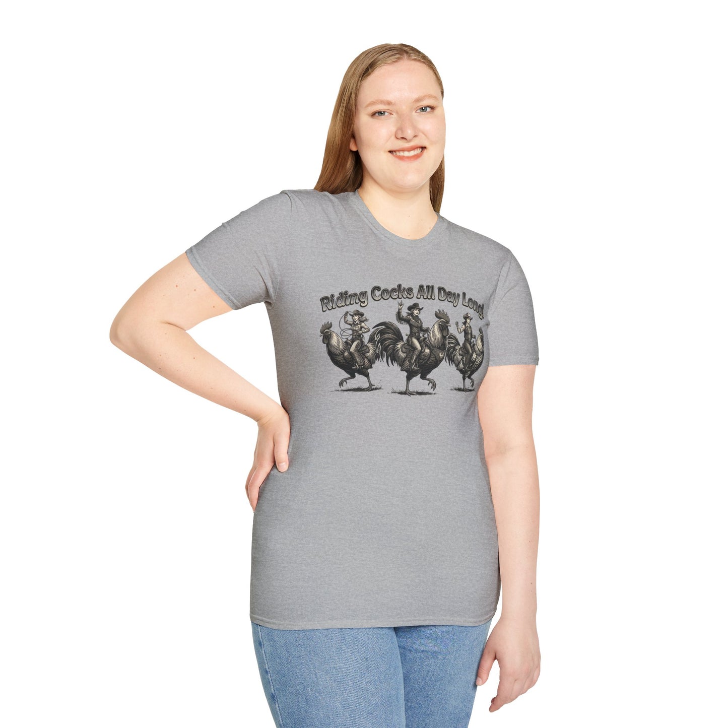 Riding Roosters Unisex Softstyle T-Shirt