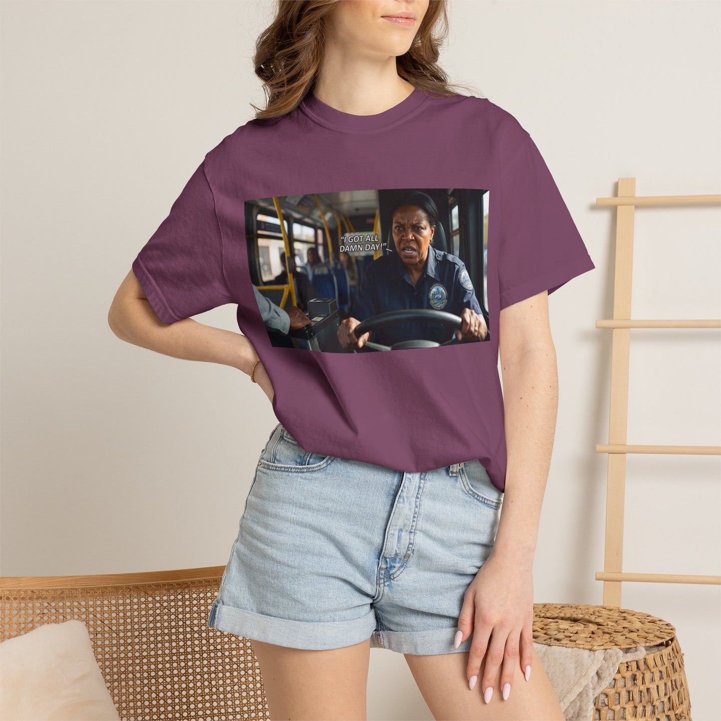 Having a Bad Day Funny Mood Garment-Dyed T-Shirt — Relatable Gift Idea