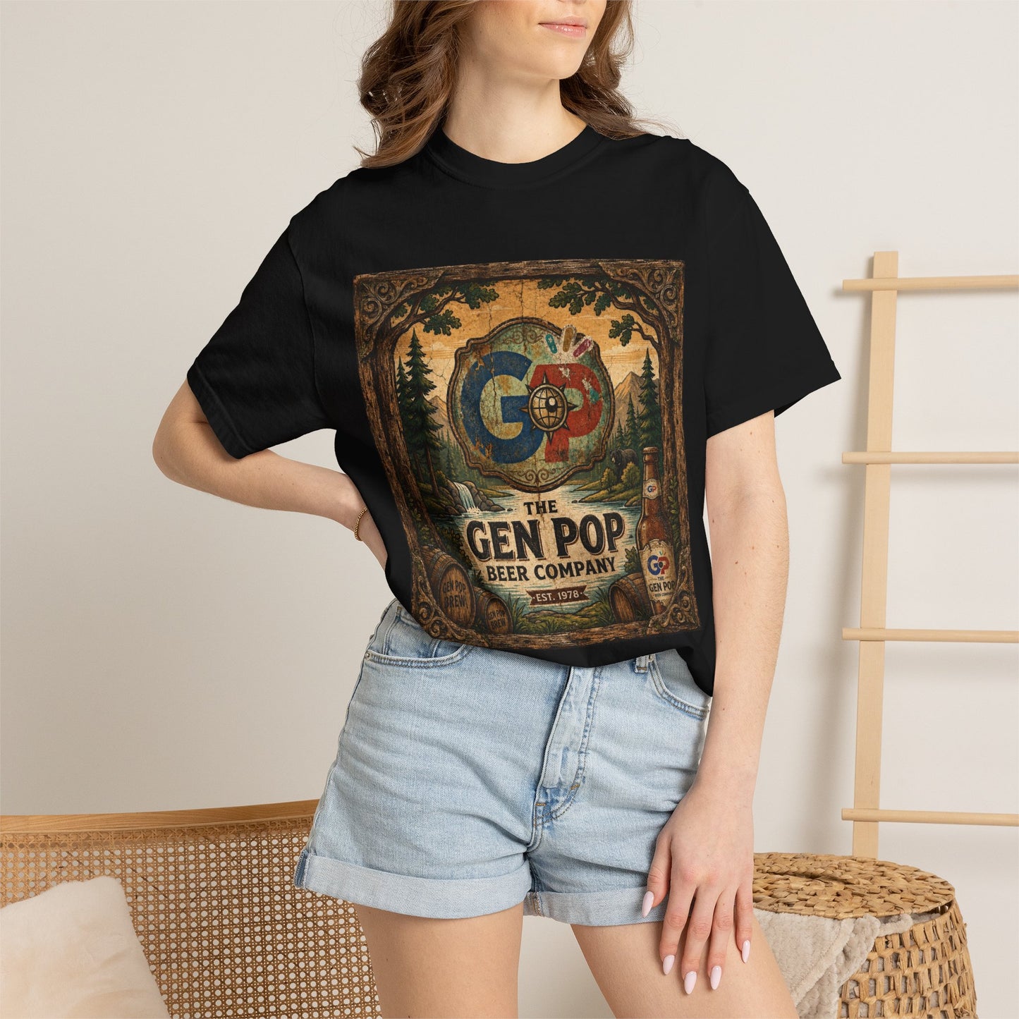 Gen Pop Beer Company Unisex Garment-Dyed T-shirt