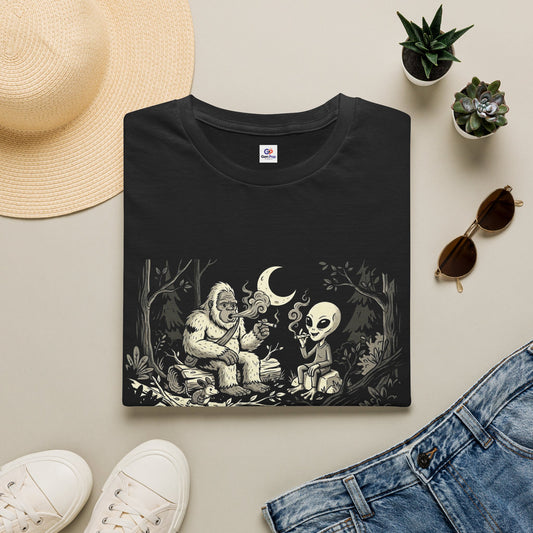 Bigfoot and Friends Funny Graphic Softstyle Tee — Unique Gift for Him or Her