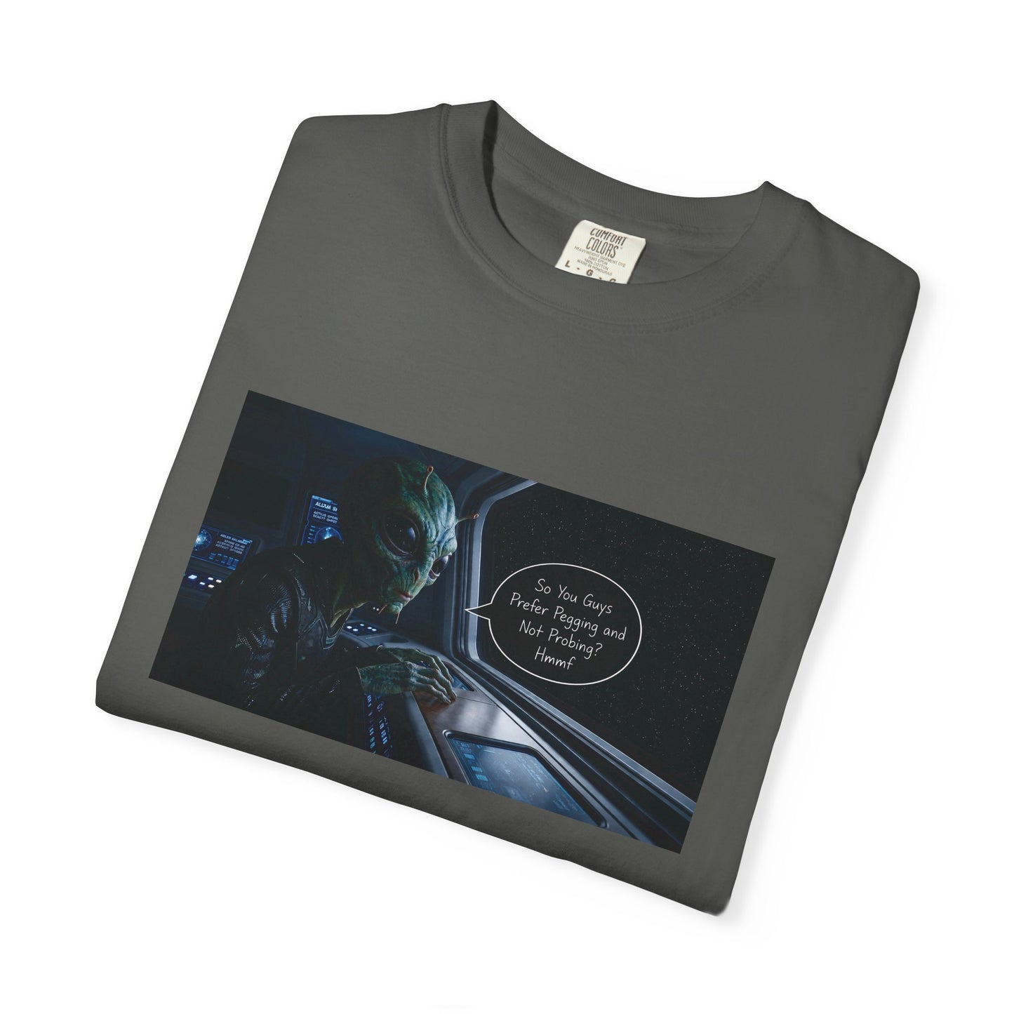 Alien Probing Unisex Garment-Dyed T-shirt