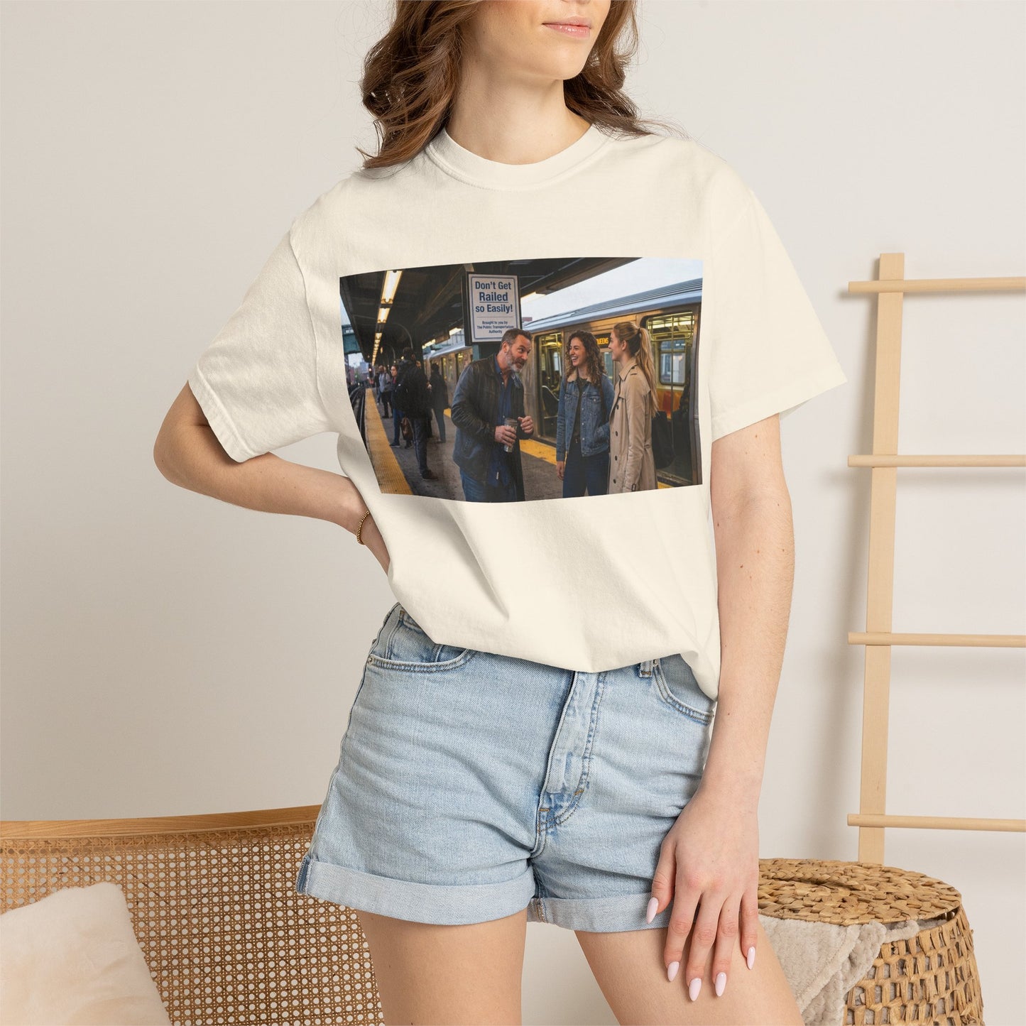 Don't Get Railed Funny Adult Humor Garment-Dyed T-Shirt — Gag Gift