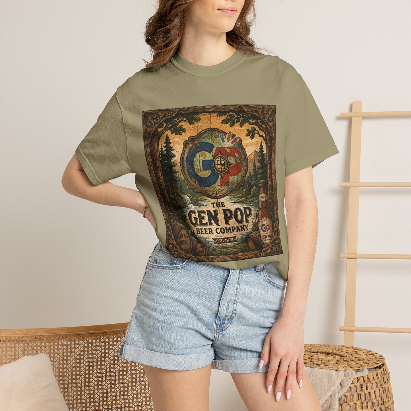 Gen Pop Beer Company Unisex Garment-Dyed T-shirt