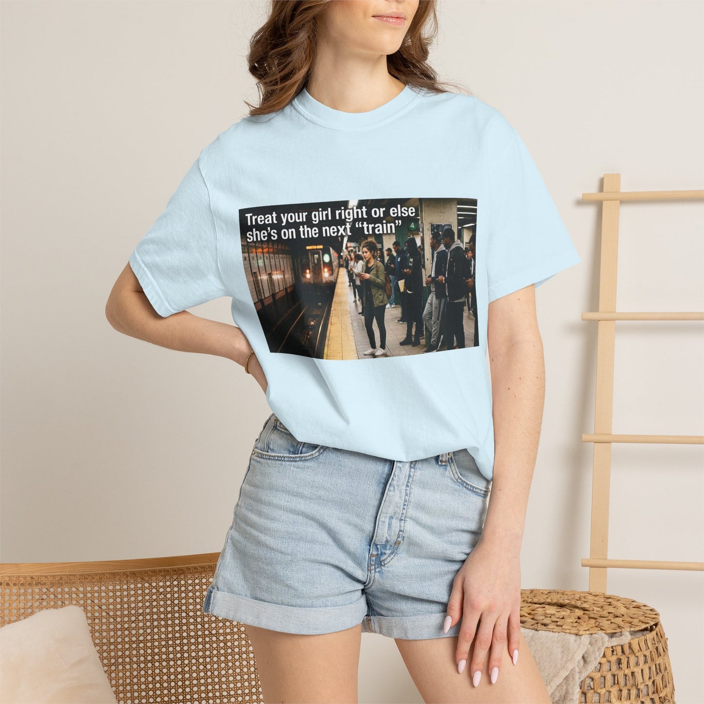 Treat your girl right or else Unisex Garment-Dyed T-shirt