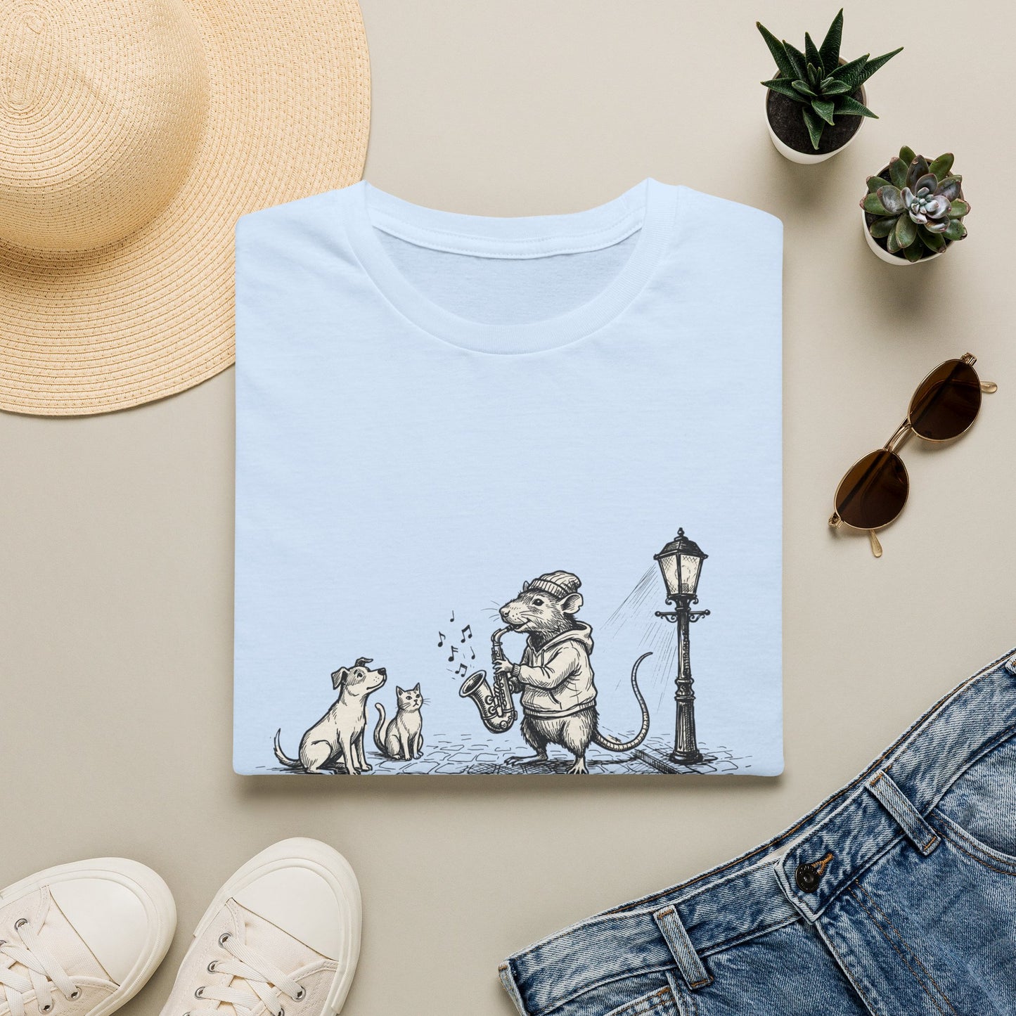 Musical rat Unisex Softstyle T-Shirt