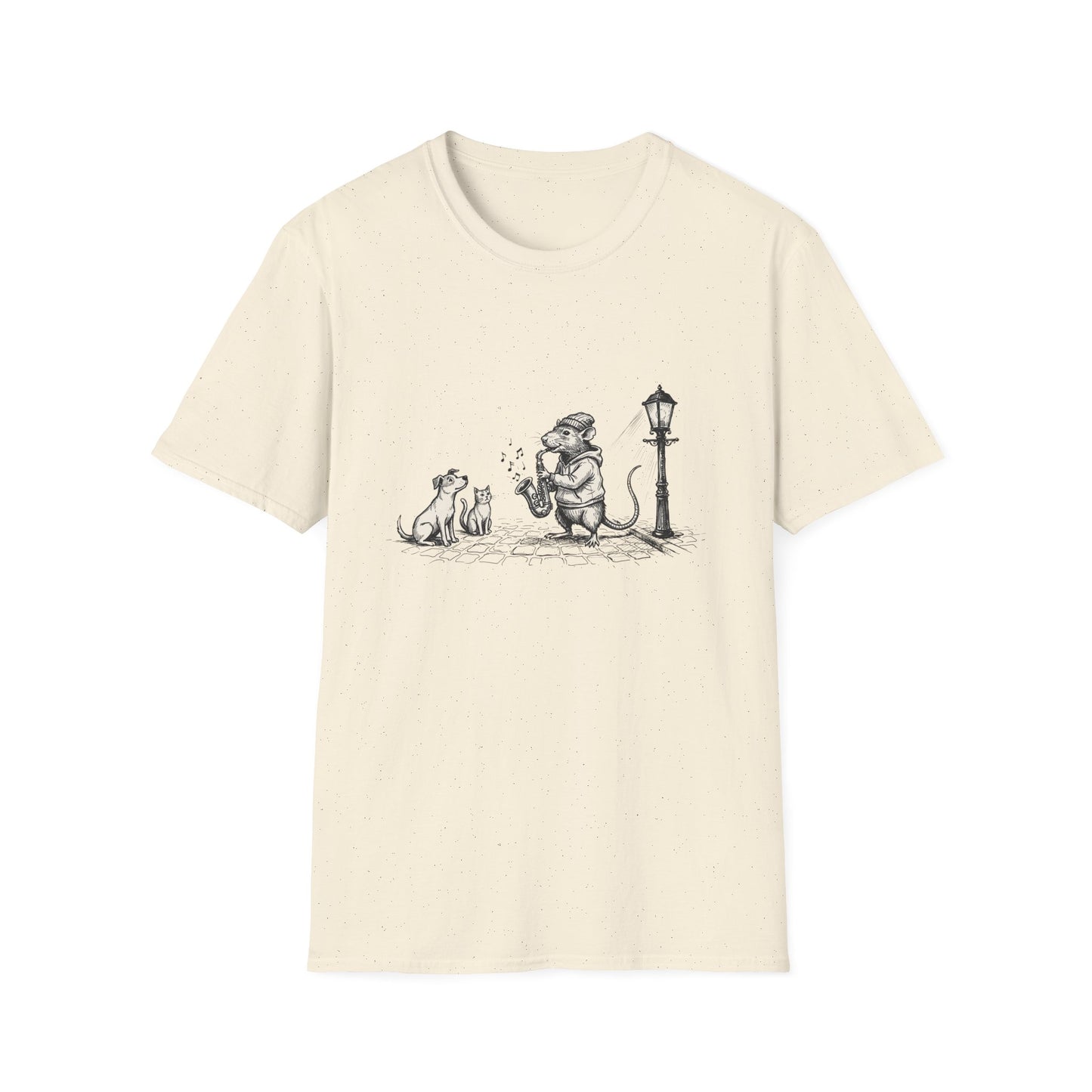 Musical rat Unisex Softstyle T-Shirt