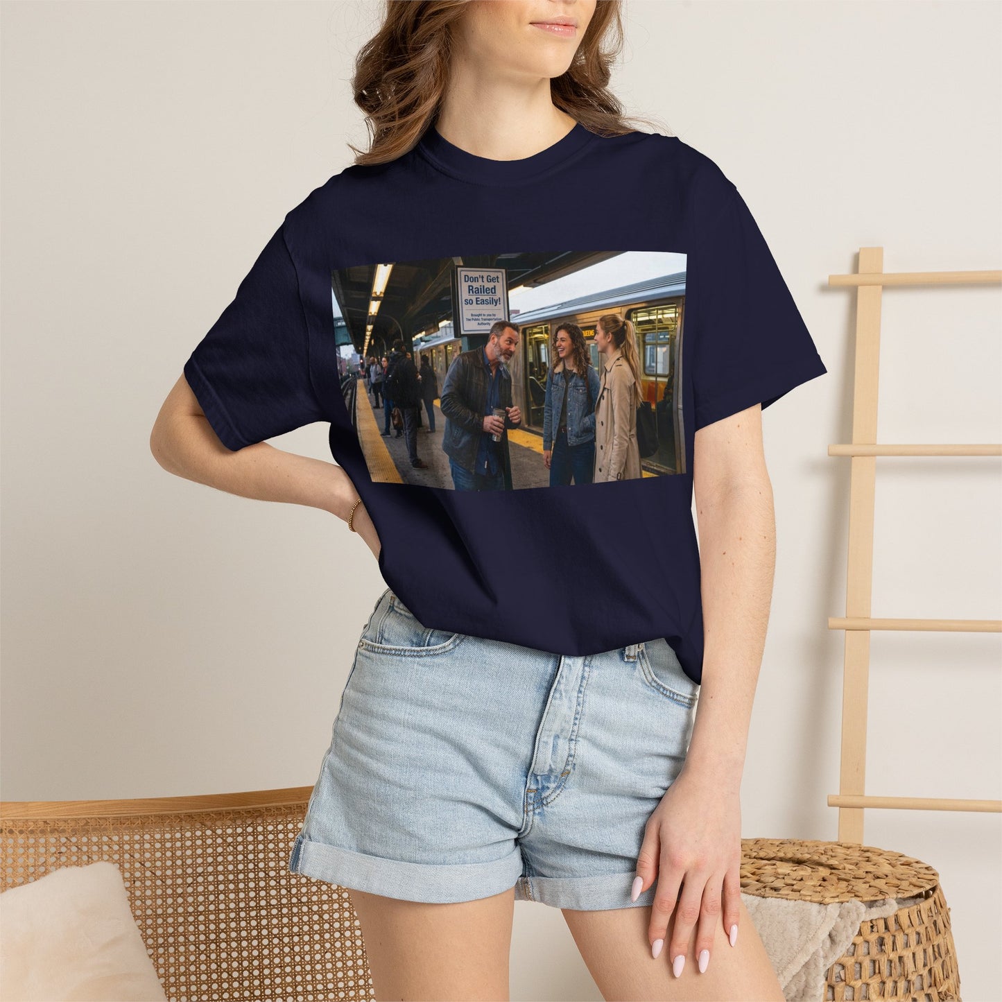 Don't Get Railed Funny Adult Humor Garment-Dyed T-Shirt — Gag Gift