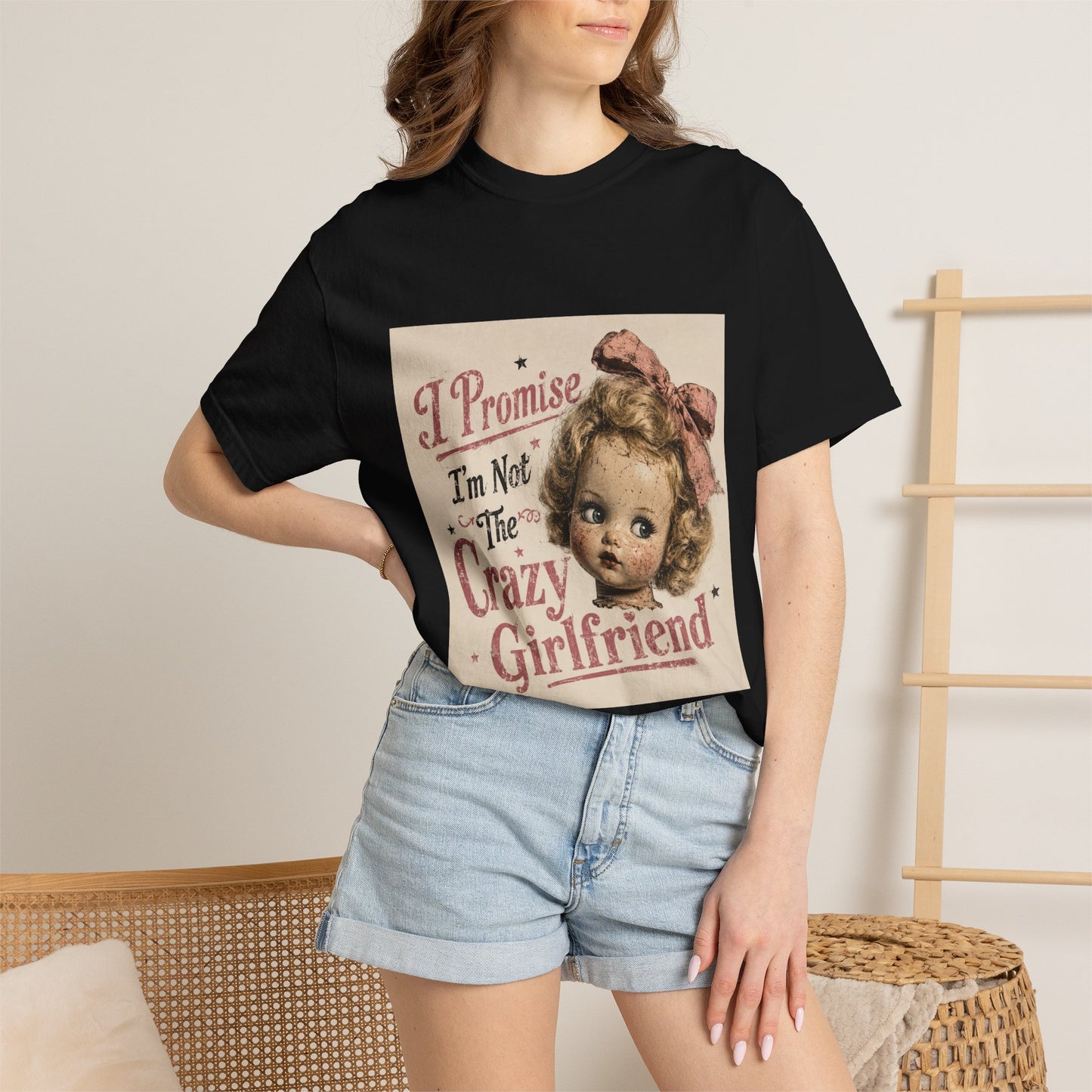 Crazy Girlfriend Funny Garment-Dyed T-Shirt — Funny Gift for Her