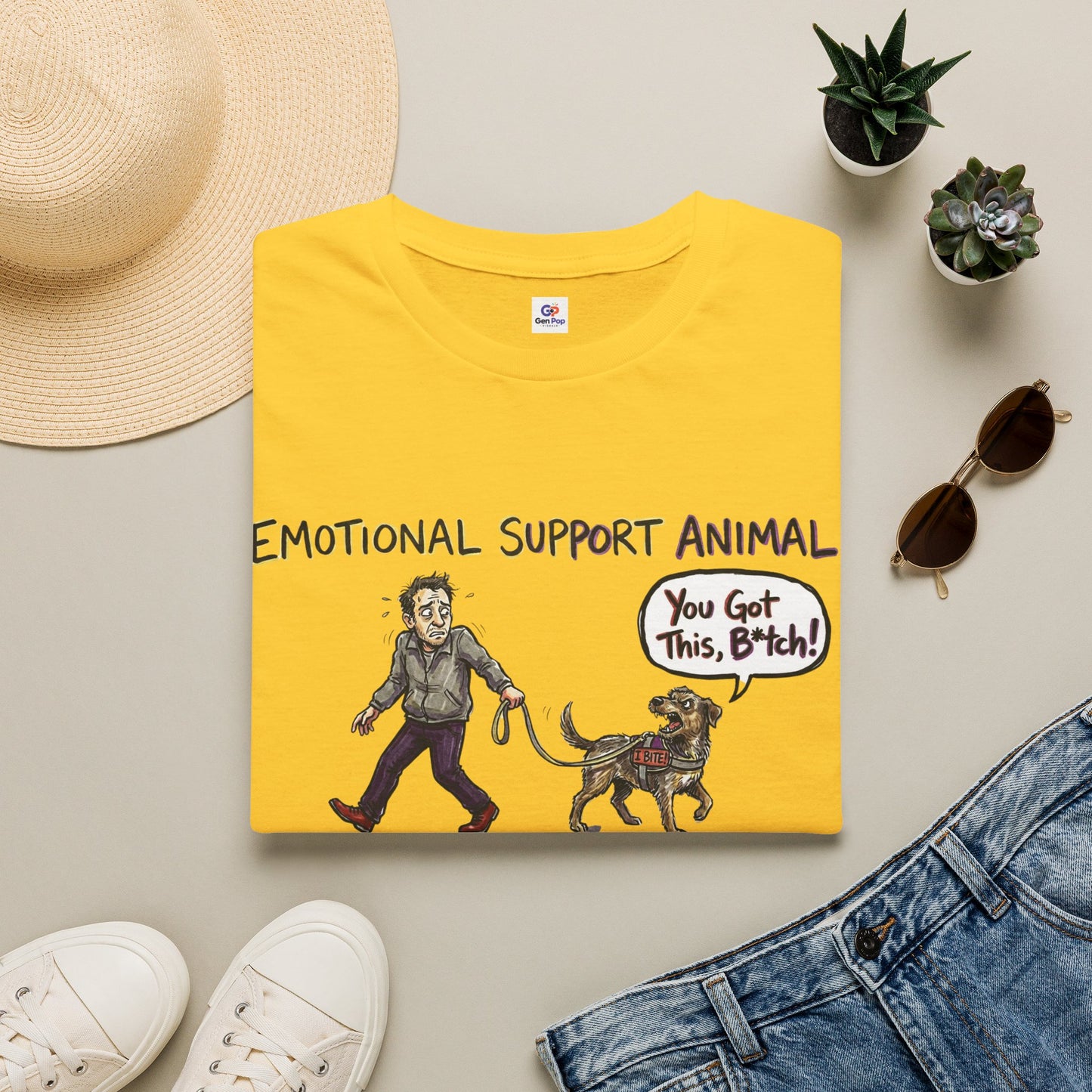 Emotional support animal Unisex Softstyle T-Shirt