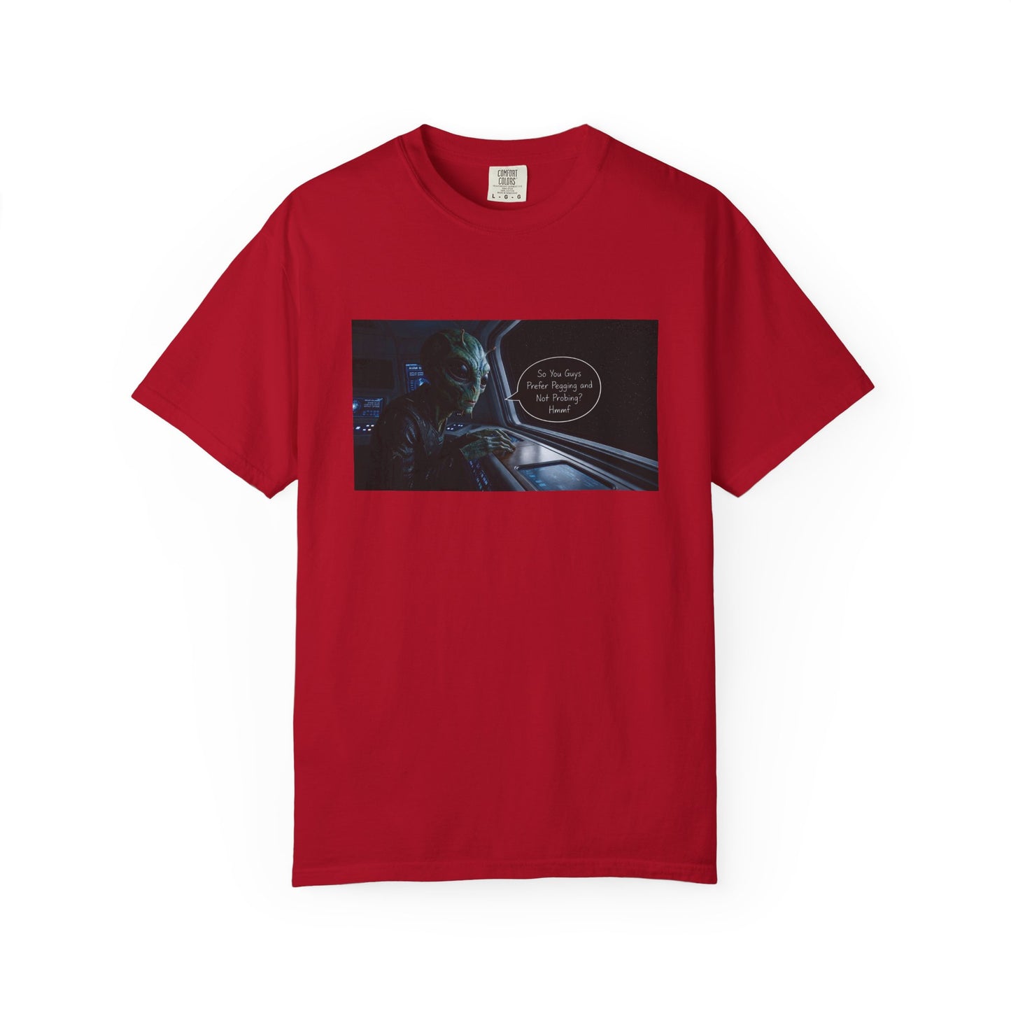 Alien Probing Unisex Garment-Dyed T-shirt