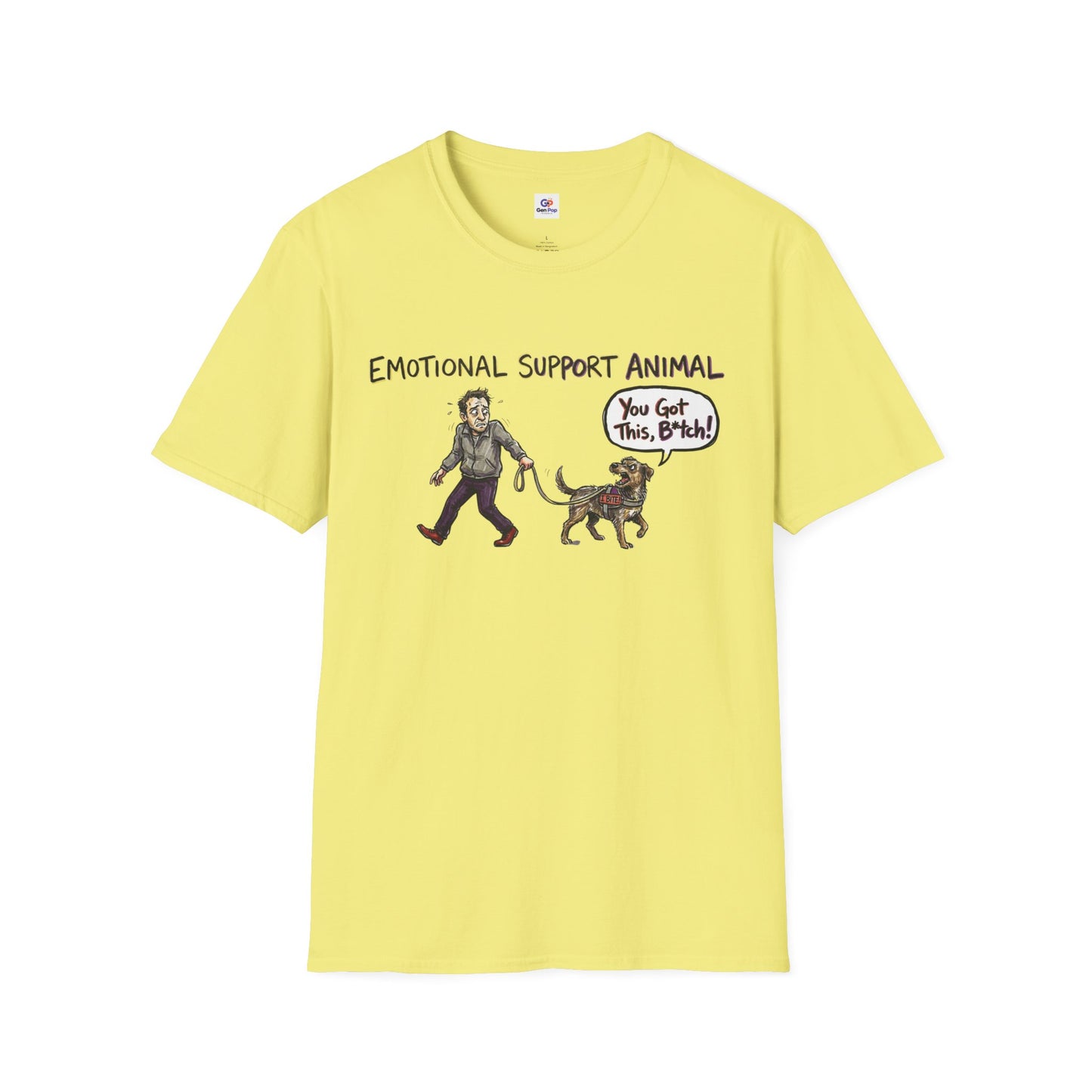 Emotional support animal Unisex Softstyle T-Shirt