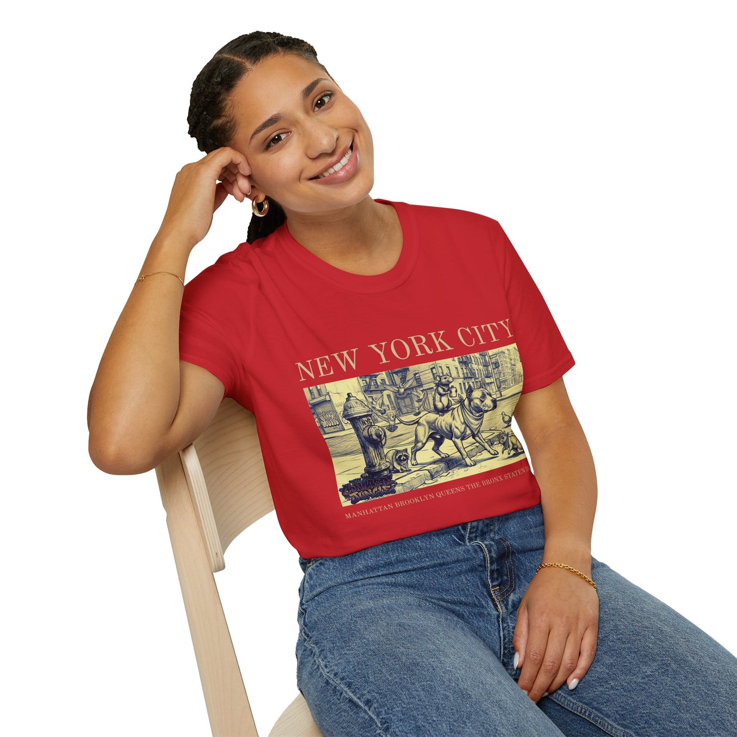 The Concrete Jungle NYC Graphic Softstyle Tee — Unique Gift for New Yorkers & Tourists