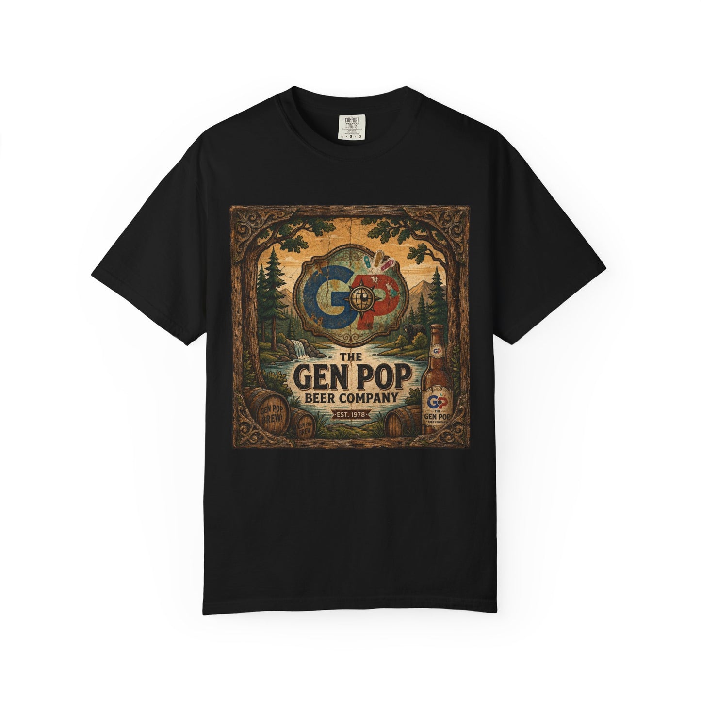 Gen Pop Beer Company Unisex Garment-Dyed T-shirt