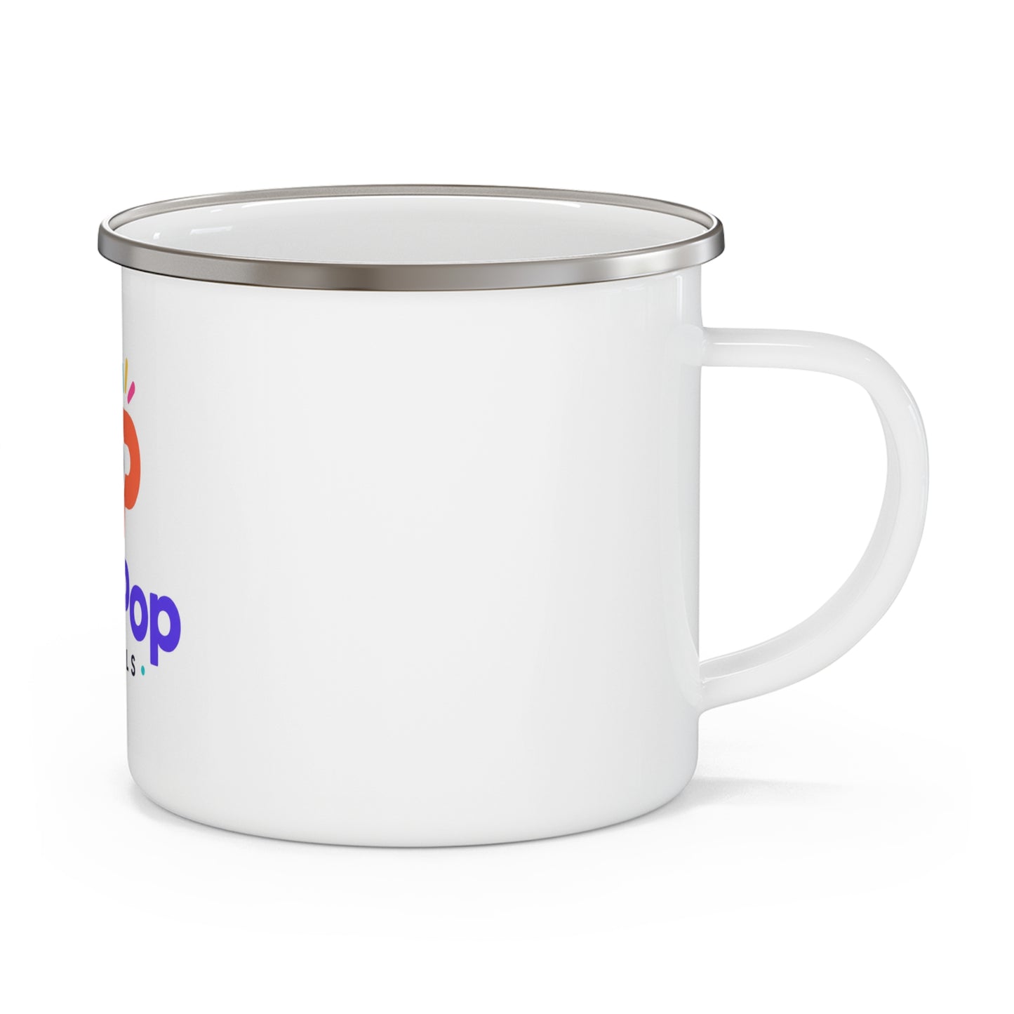 Gen Pop Visuals Enamel Camping Mug — Unique Outdoor Gift