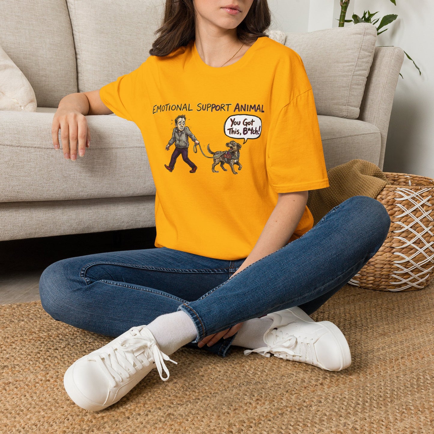 Emotional support animal Unisex Softstyle T-Shirt