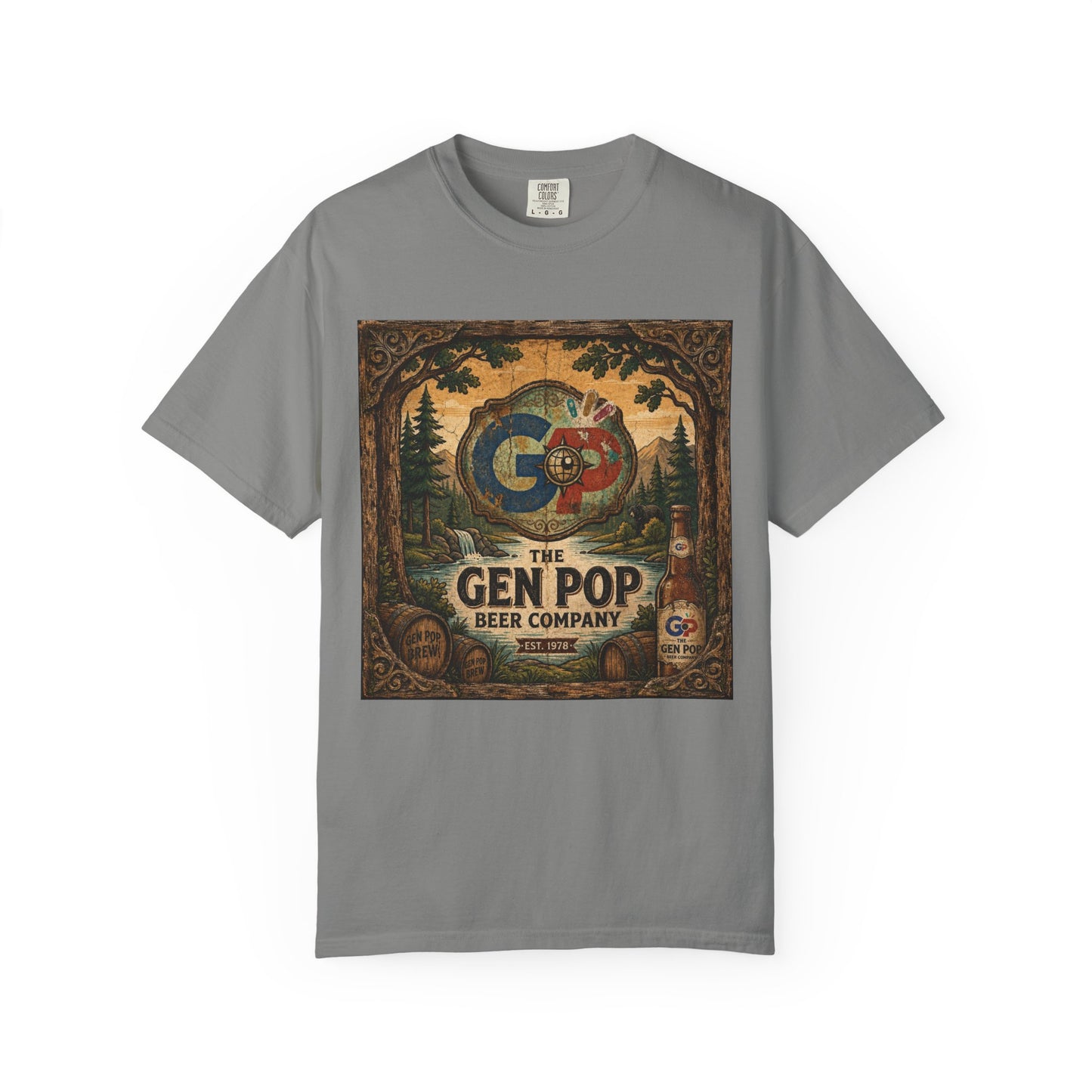 Gen Pop Beer Company Unisex Garment-Dyed T-shirt