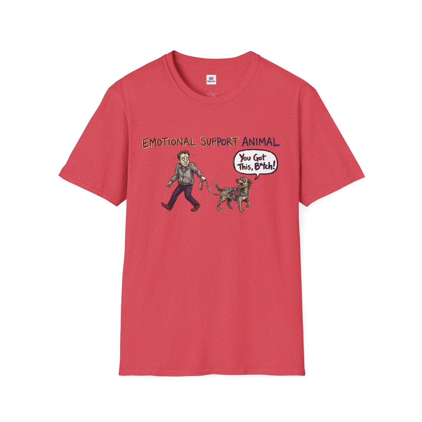 Emotional support animal Unisex Softstyle T-Shirt