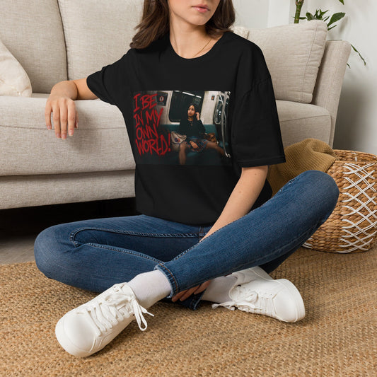 I be in my own world Unisex Softstyle T-Shirt