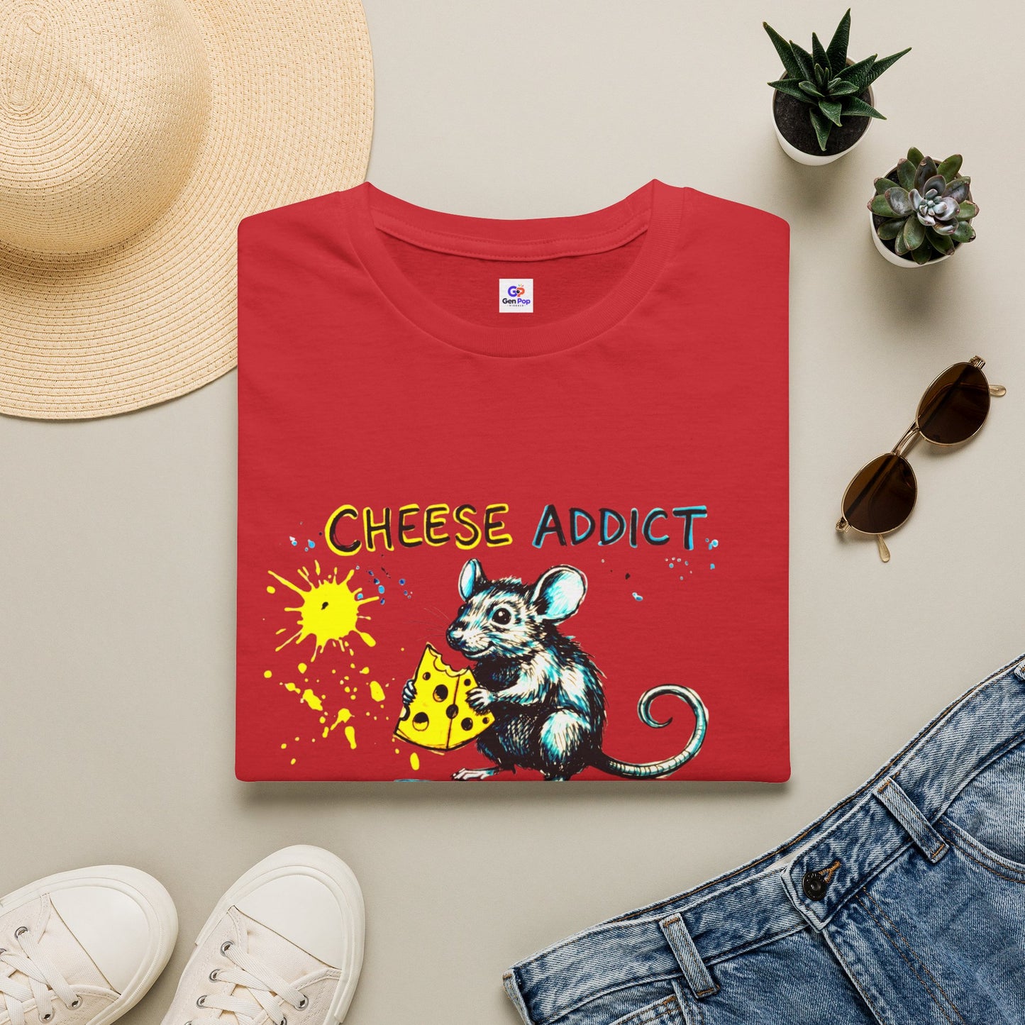 Cheese Addict Funny Softstyle Tee — Unique Gift for Food Lovers and the Hustlers