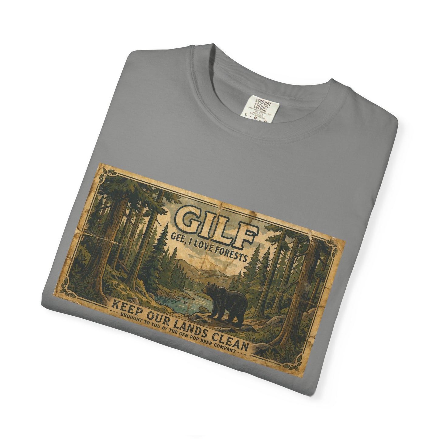 GILF Bear Funny Adult Humor Garment-Dyed Tee — Gag Gift for Him or Her