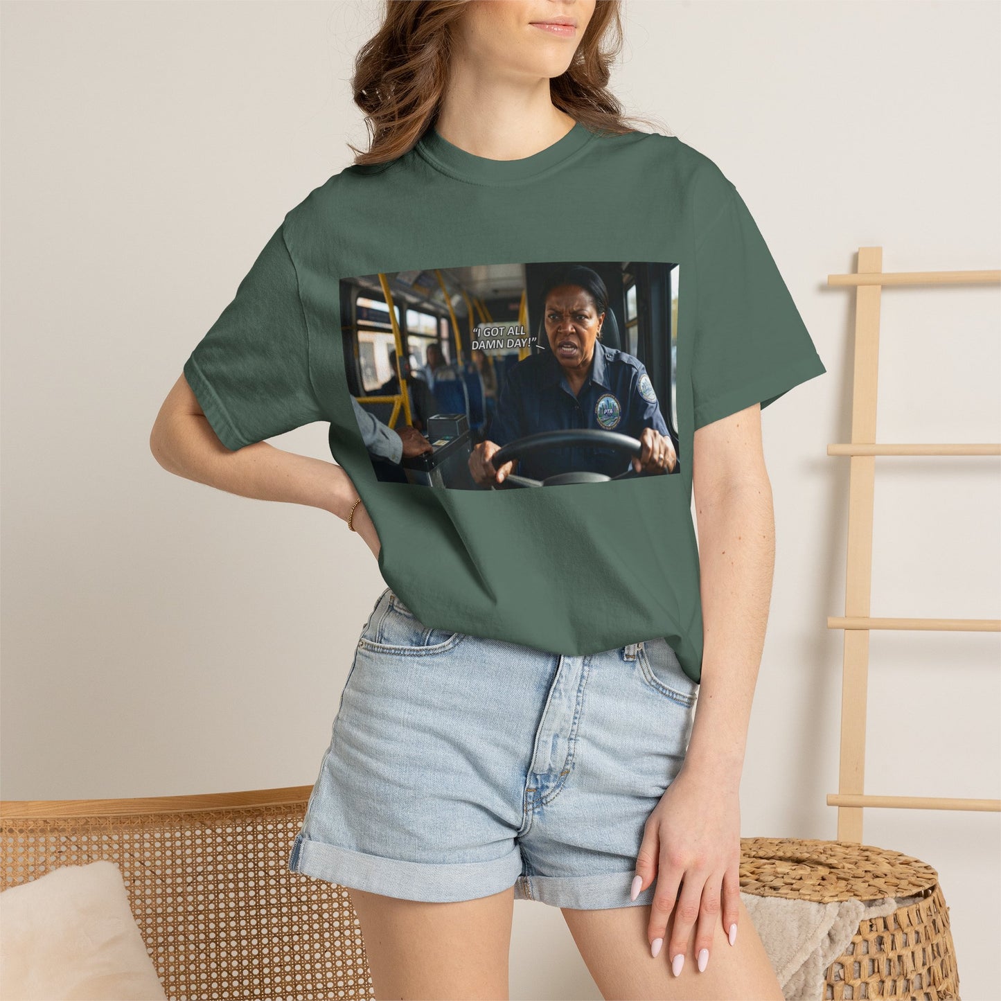 Having a Bad Day Funny Mood Garment-Dyed T-Shirt — Relatable Gift Idea