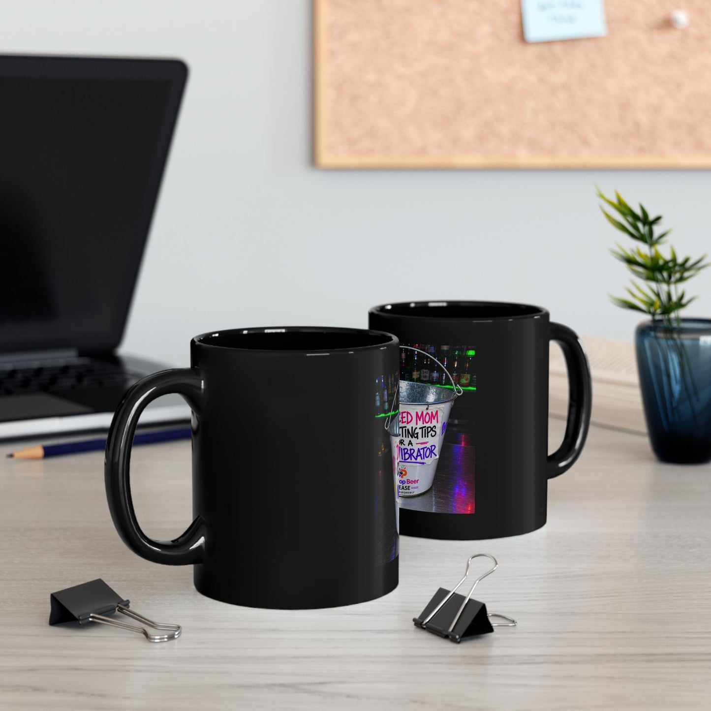 Divorced mom collecting tips for a new  Black Mug (11oz, 15oz)