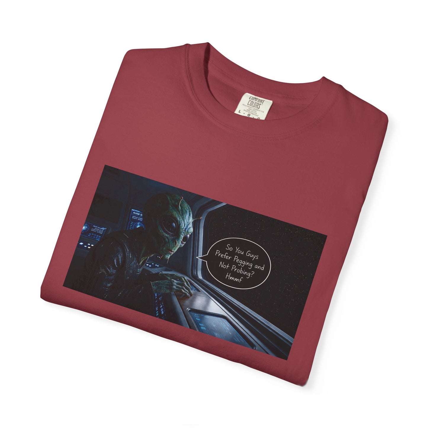 Alien Probing Unisex Garment-Dyed T-shirt