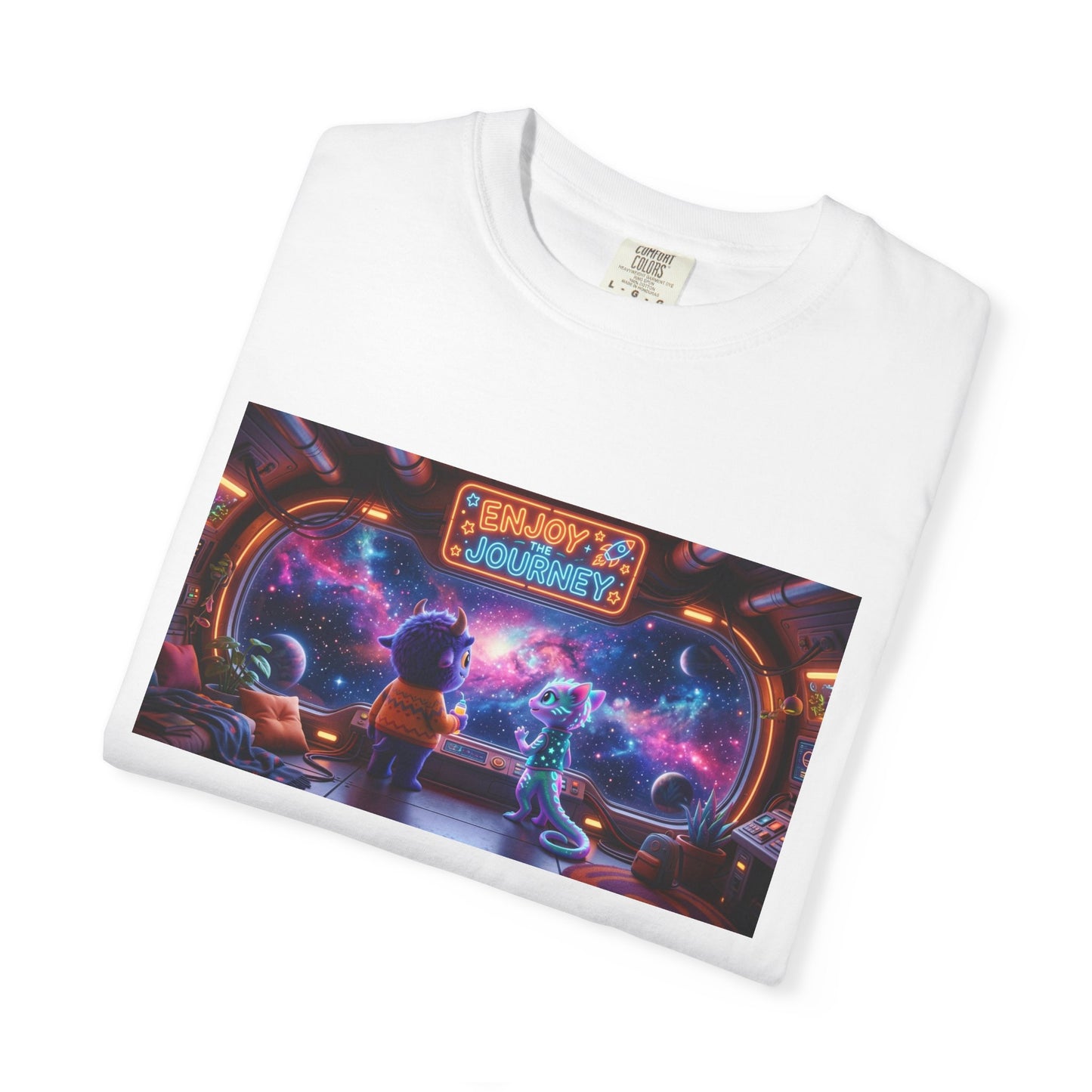 Enjoy the Journey Motivational Garment-Dyed Tee — Unique Unisex Gift