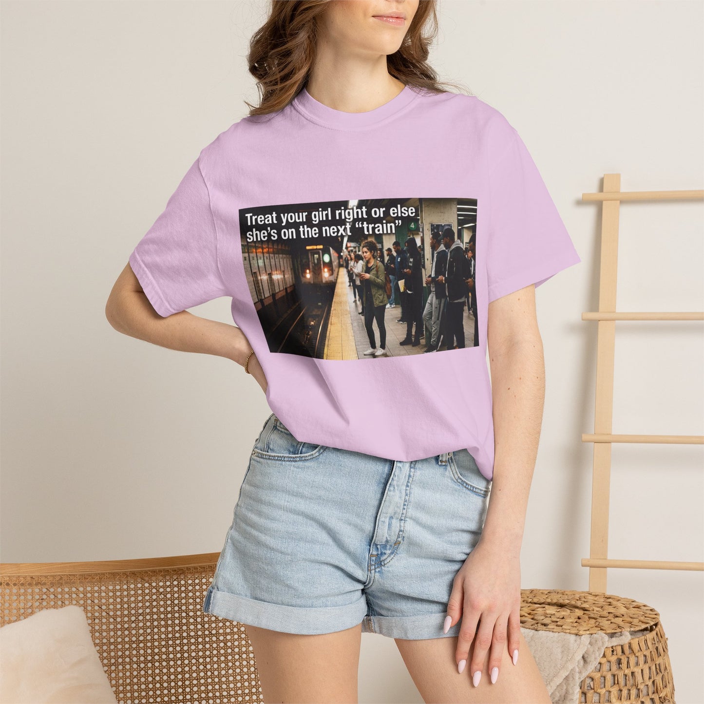 Treat your girl right or else Unisex Garment-Dyed T-shirt