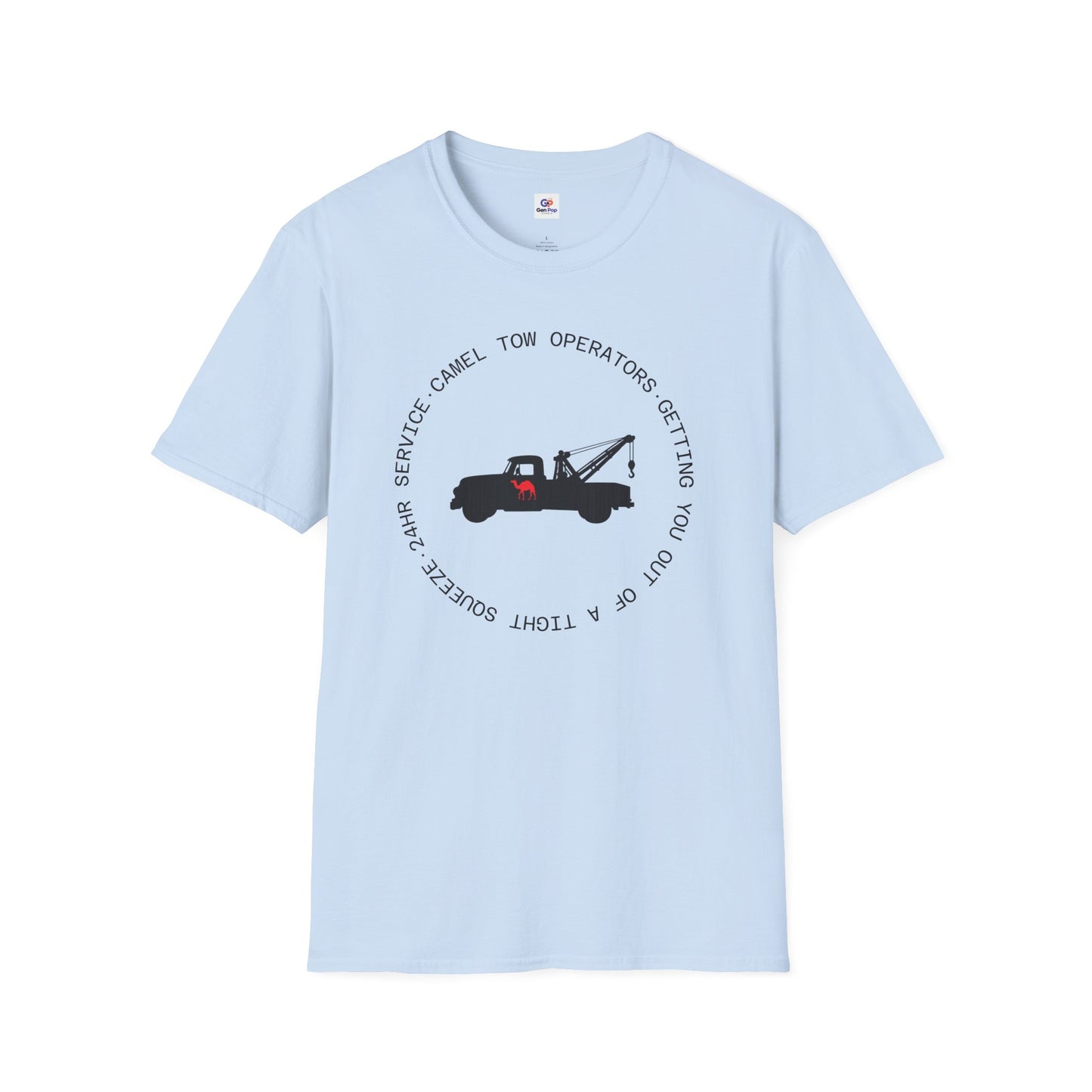 Camel Tow Operators Funny Adult Humor Softstyle Tee — Gag Gift for Him or Her