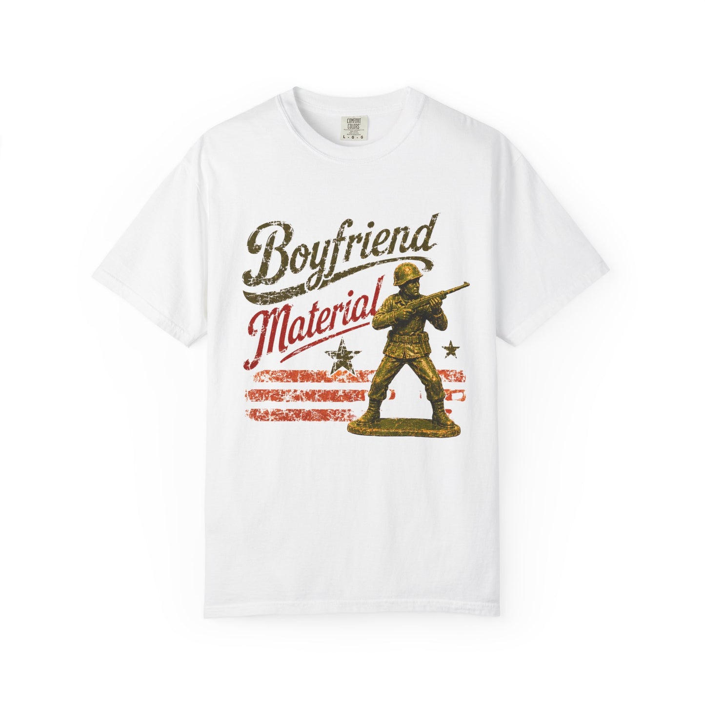 Boyfriend Material Funny Garment-Dyed Tee — Funny Gift for Him