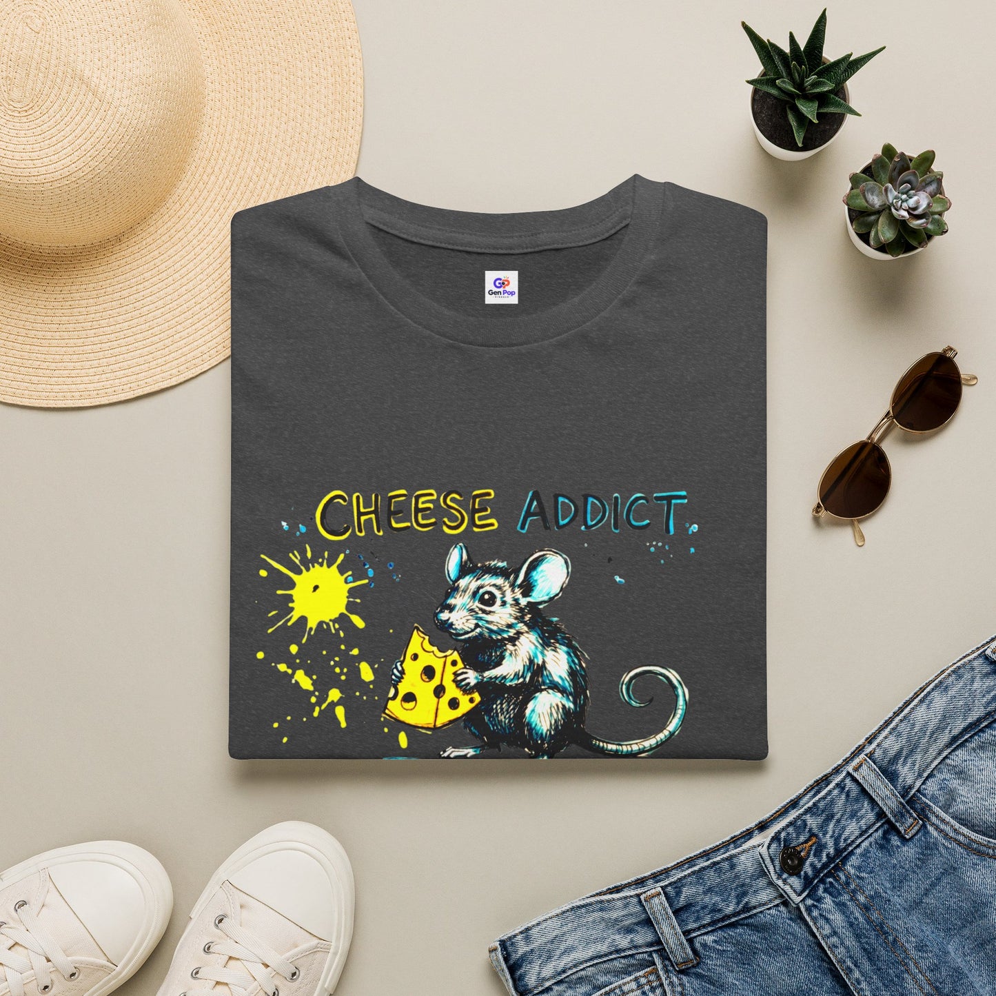 Cheese Addict Funny Softstyle Tee — Unique Gift for Food Lovers and the Hustlers